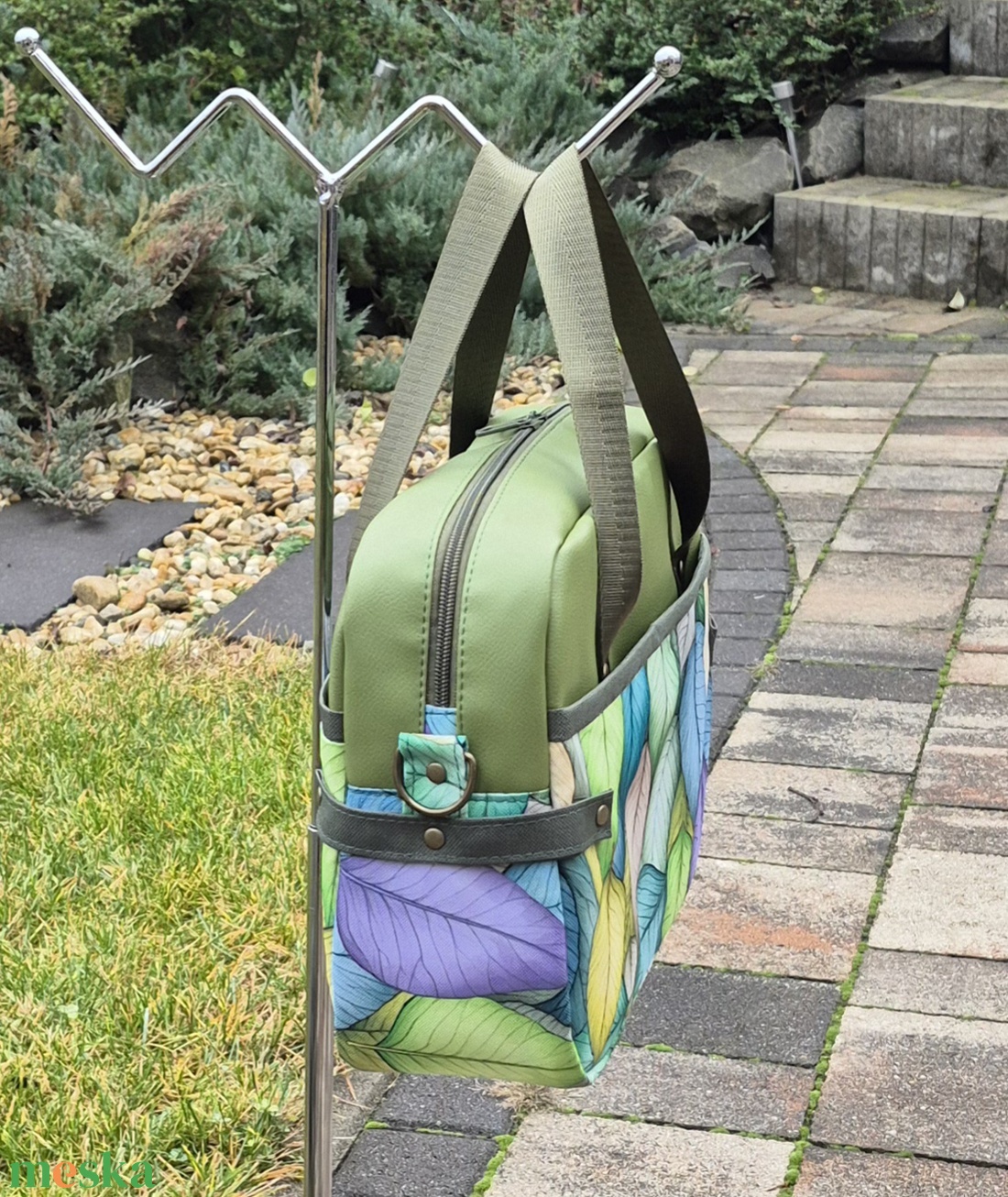 Zöld levelek - női válltáska - táska & tok - kézitáska & válltáska - válltáska - Meska.hu