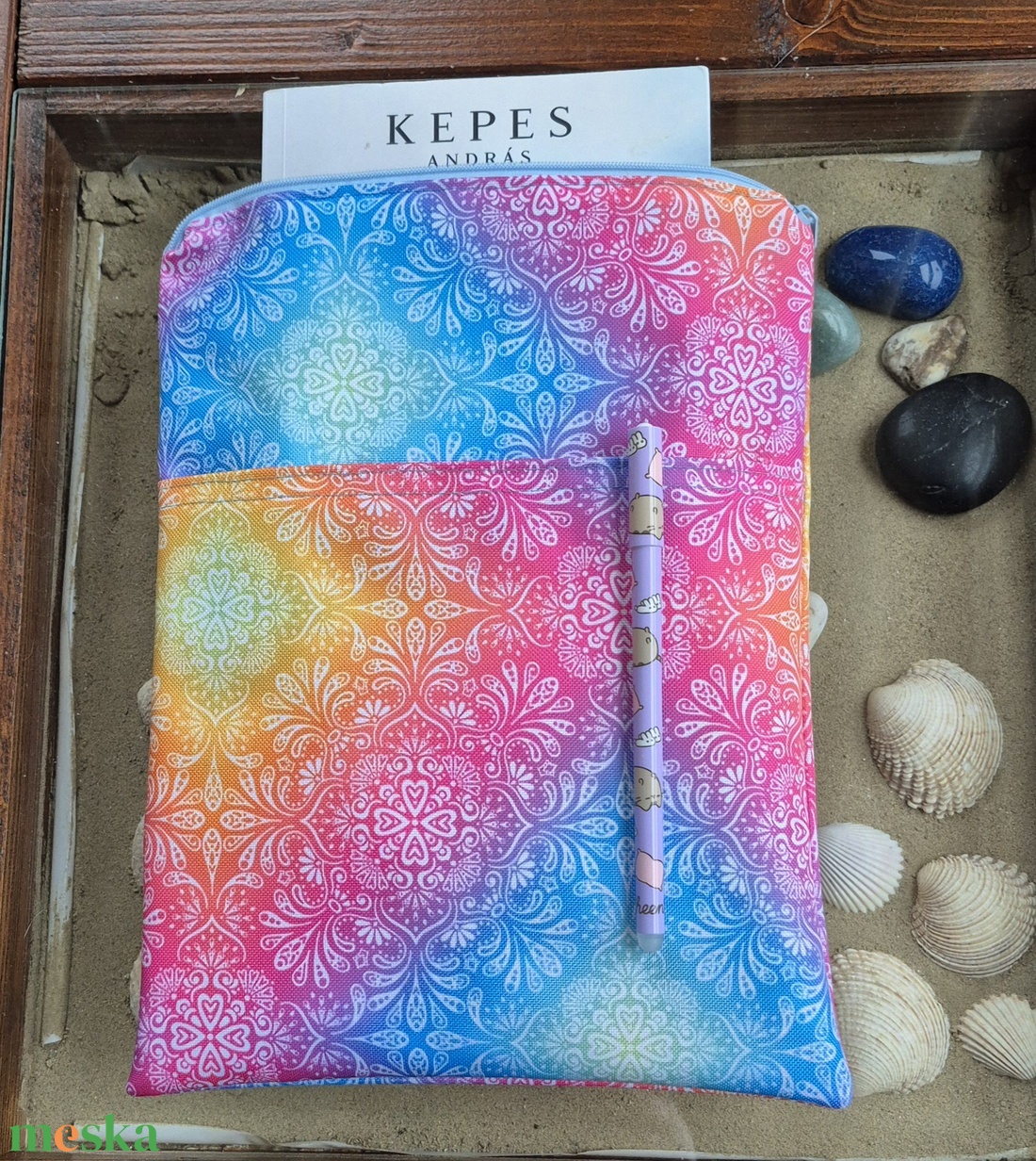 Cipzáras könyvtok gyöngyvászonból - könyv & zene - könyvtok - Meska.hu