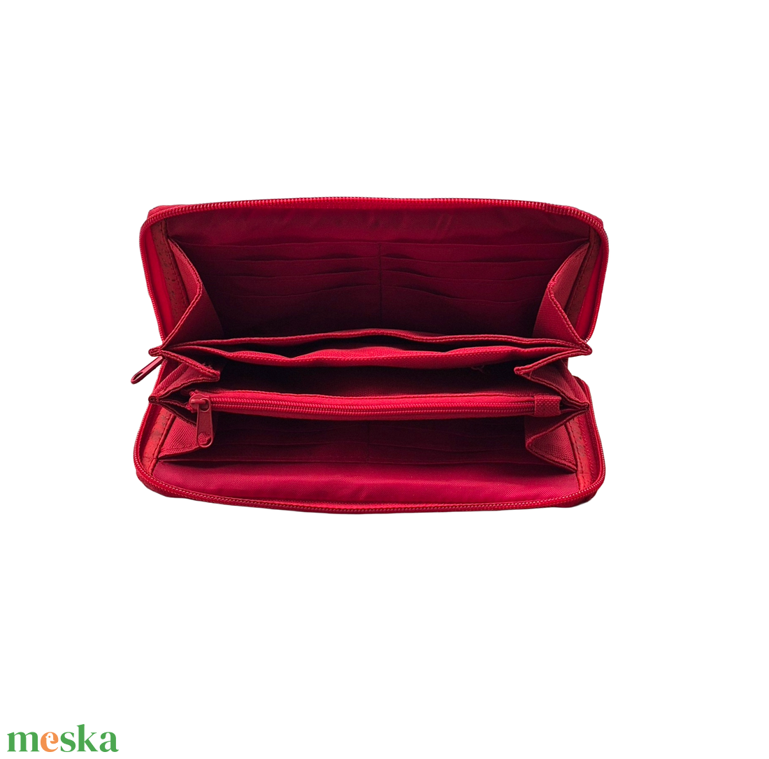 Pipacs - dombornyomott nagyméretű cipzáros pénztárca - táska & tok - pénztárca & más tok - pénztárca - női pénztárca - Meska.hu