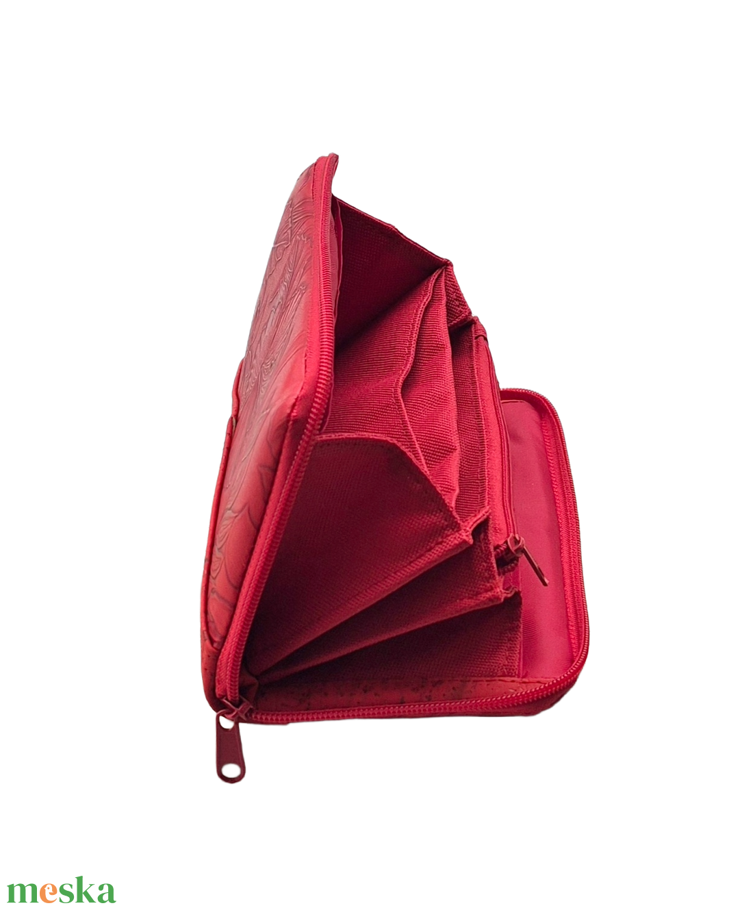 Pipacs - dombornyomott nagyméretű cipzáros pénztárca - táska & tok - pénztárca & más tok - pénztárca - női pénztárca - Meska.hu