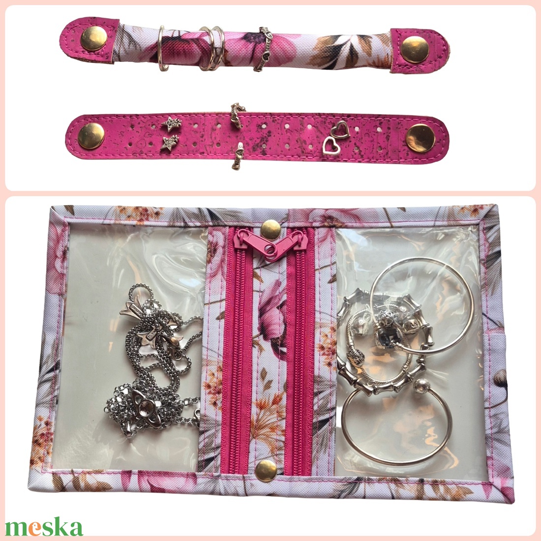 Réti virágok - ékszertartó utazós neszeszer - táska & tok - neszesszer - Meska.hu