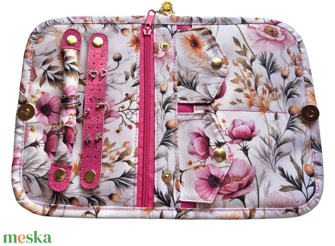 Réti virágok - ékszertartó utazós neszeszer - táska & tok - neszesszer - Meska.hu