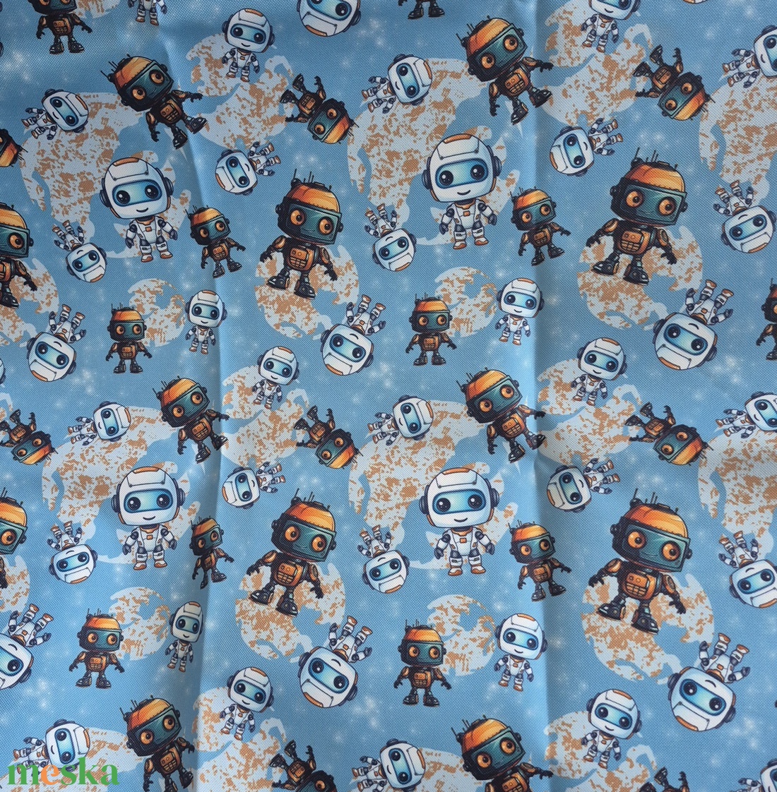 Robotok  - vízhatlan gyöngyvászon - kellékek & szerszámok - méteráru - vászon - gyöngyvászon - Meska.hu