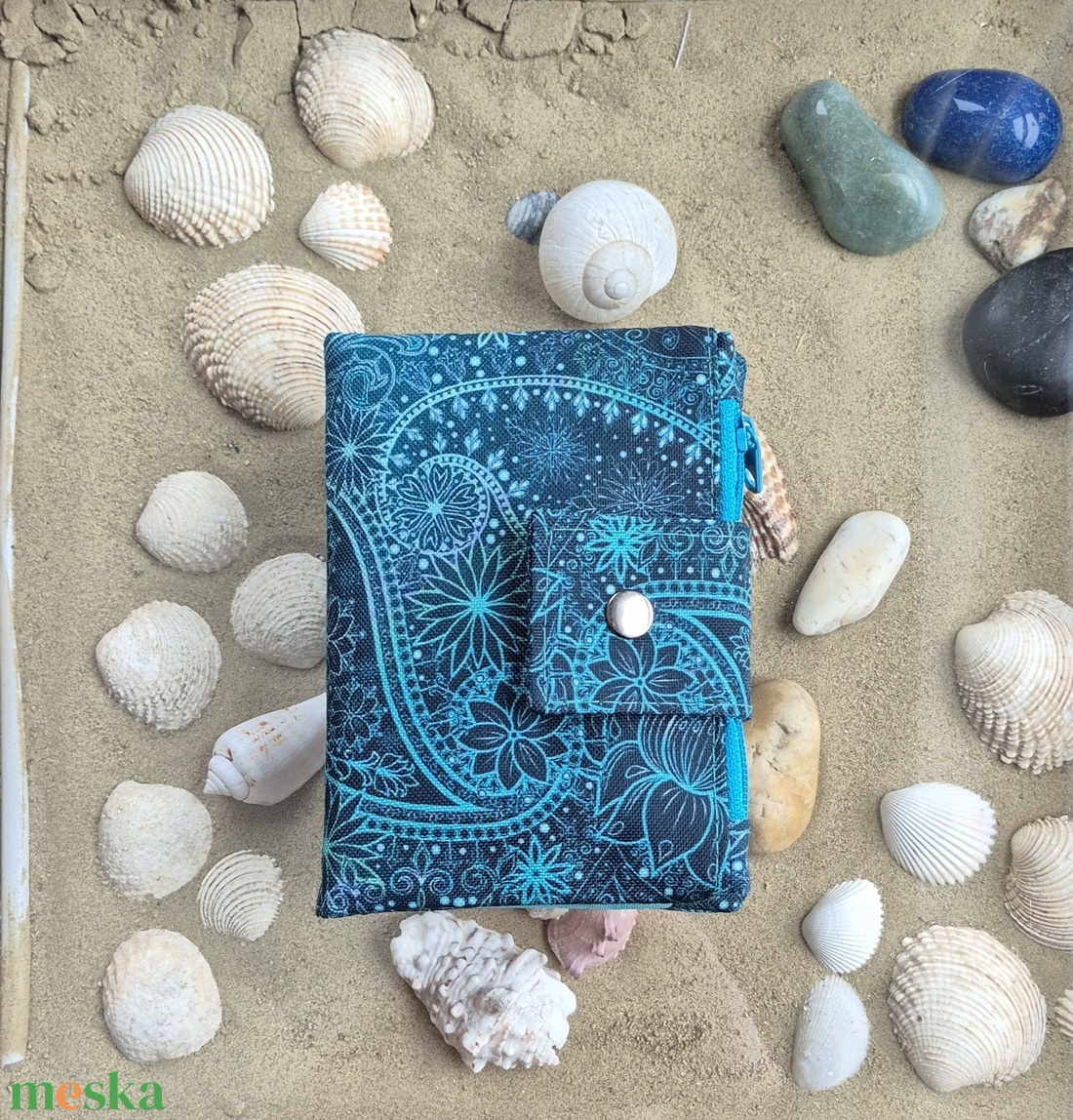 Türkiz álom -  női pénztárca - táska & tok - pénztárca & más tok - pénztárca - női pénztárca - Meska.hu