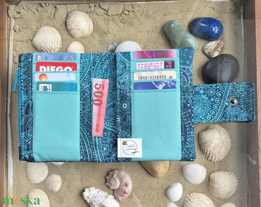 Türkiz álom -  női pénztárca - táska & tok - pénztárca & más tok - pénztárca - női pénztárca - Meska.hu