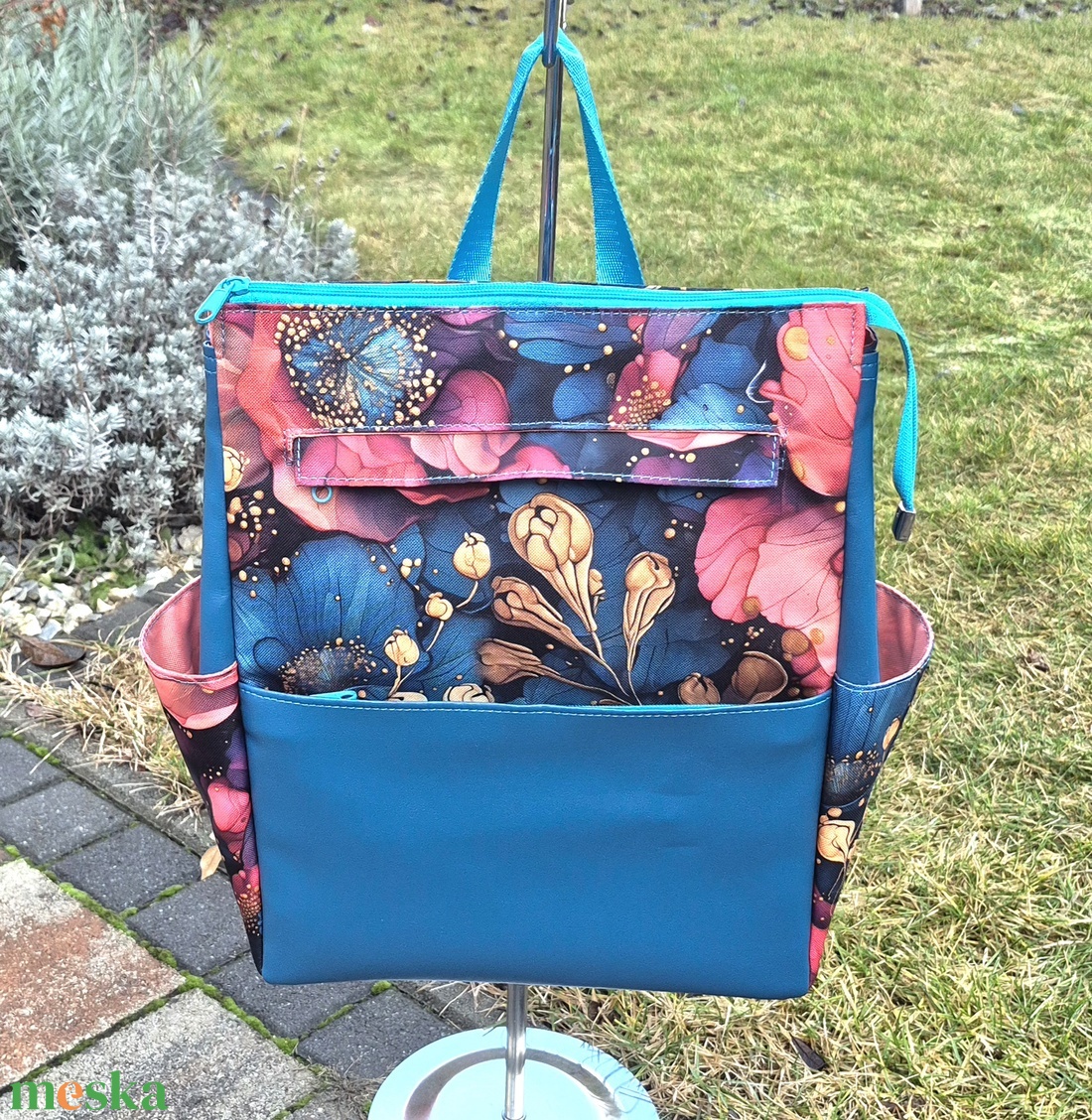 Peachy blue - női hátizsák - táska & tok - hátizsák - hátizsák - Meska.hu