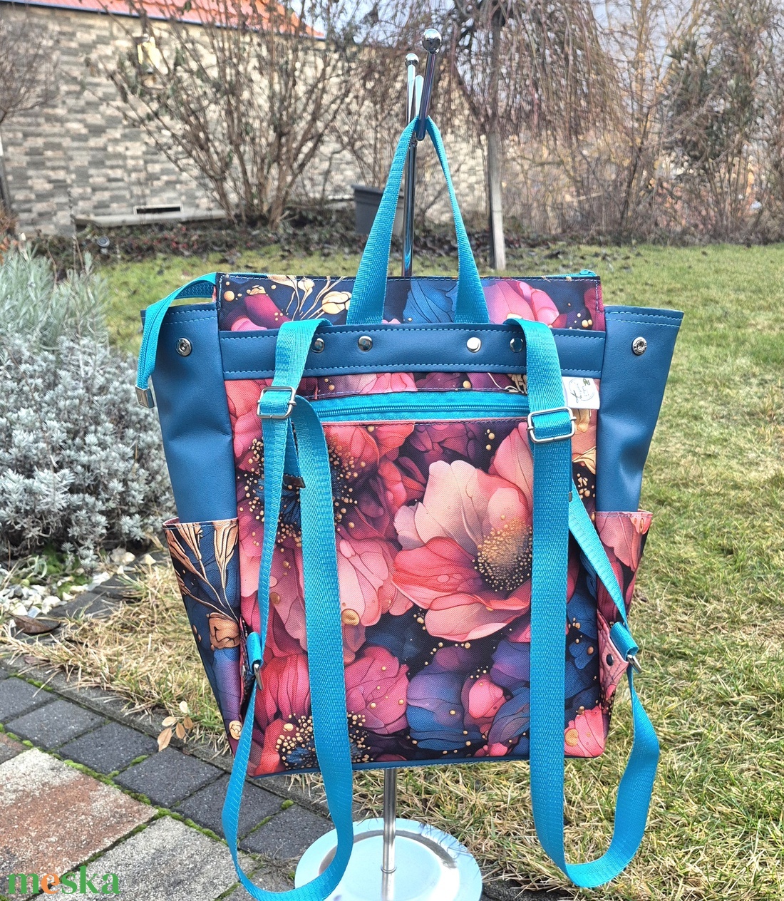 Peachy blue - női hátizsák - táska & tok - hátizsák - hátizsák - Meska.hu