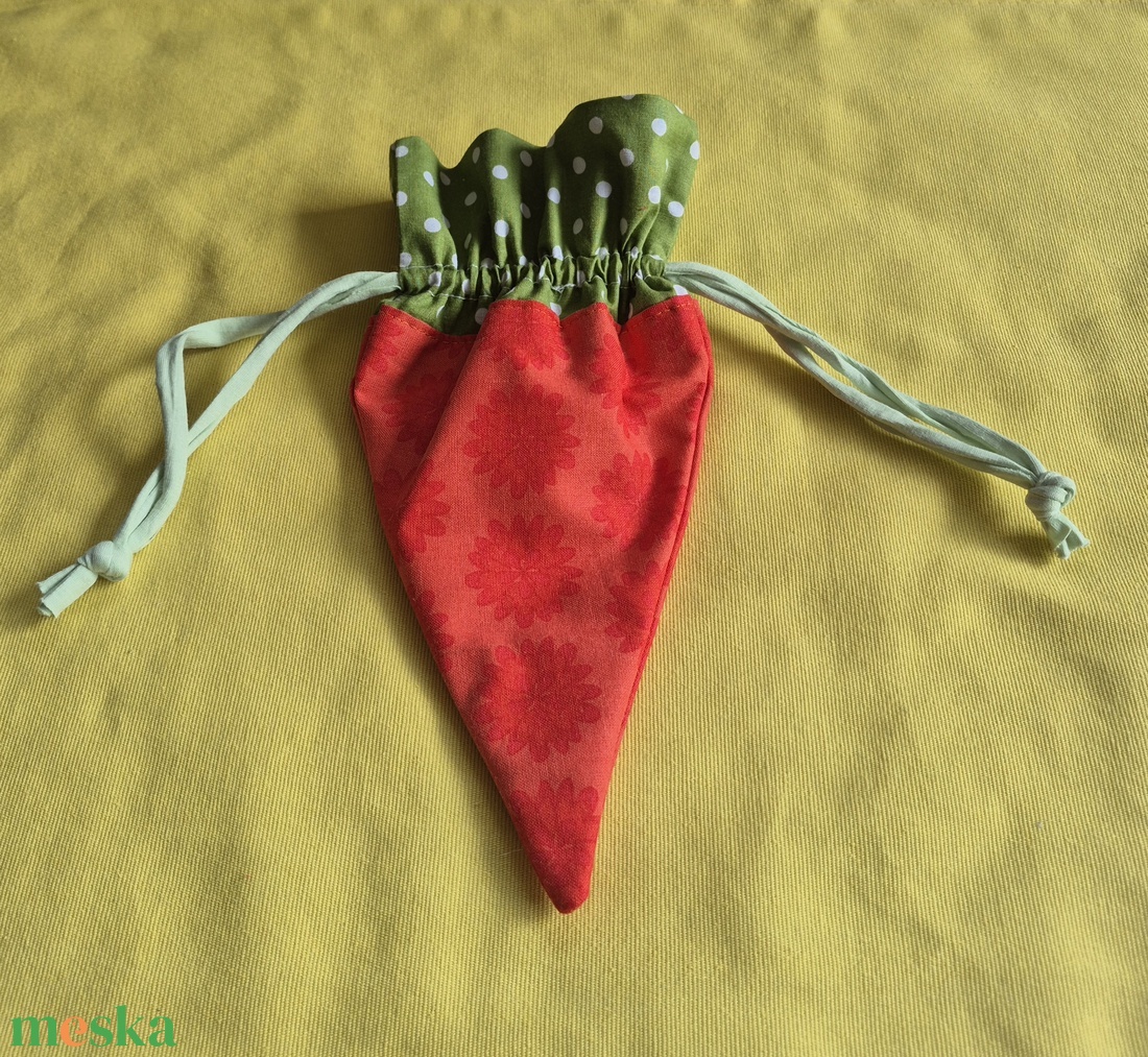 Húsvéti treat bag - répa formájú közepes nasitartó - ünnepi díszek, dekorációk - húsvéti díszek és dekorációk - húsvéti ajándékátadó - Meska.hu