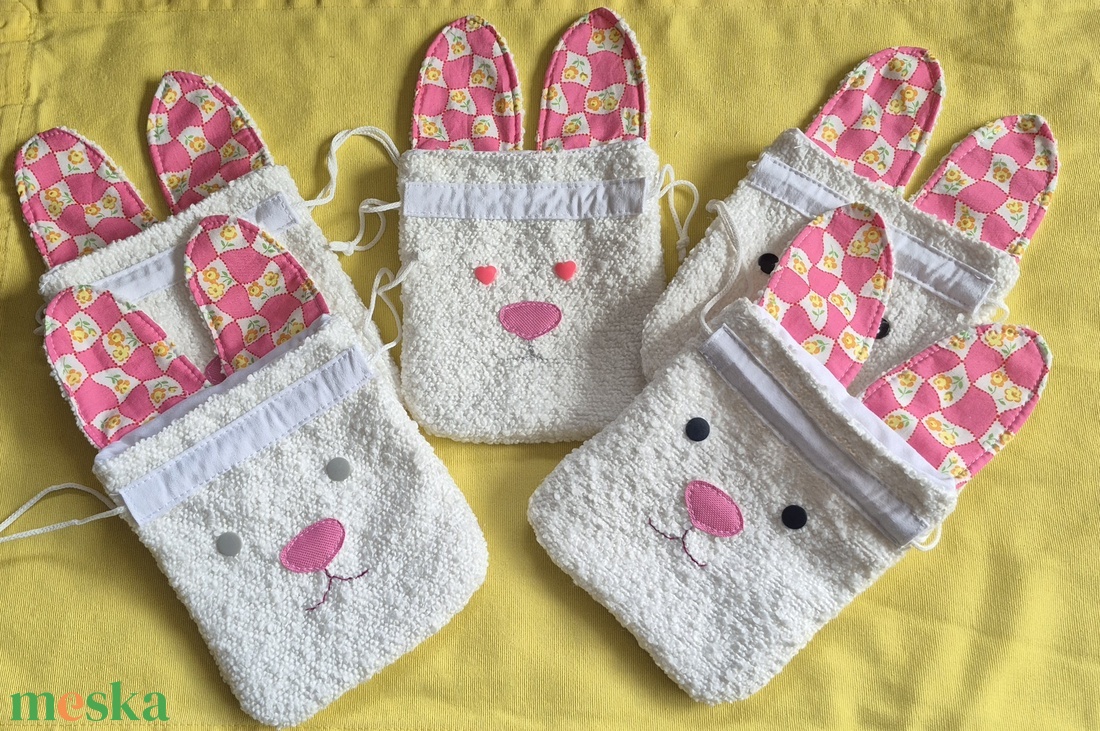 Húsvéti treat bag - nyuszi formájú nasitartó - ünnepi díszek, dekorációk - húsvéti díszek és dekorációk - húsvéti ajándékátadó - Meska.hu