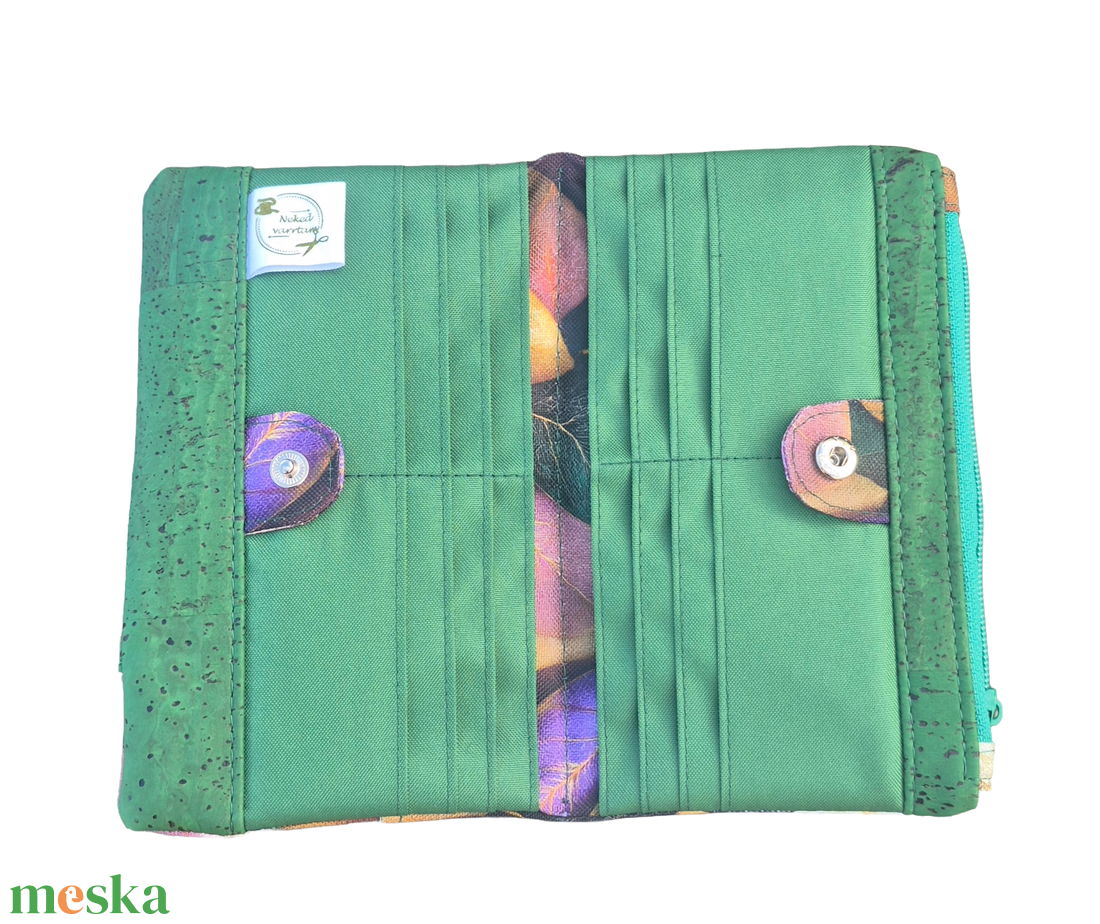 Színes levelek női pénztárca - táska & tok - pénztárca & más tok - pénztárca - női pénztárca - Meska.hu