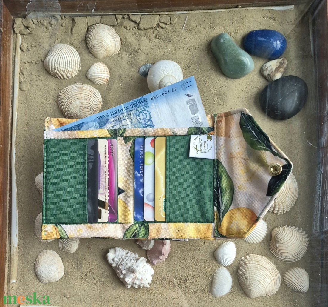 Citromok - kisméretű női pénztárca gyöngyvászonból - táska & tok - pénztárca & más tok - pénztárca - női pénztárca - Meska.hu