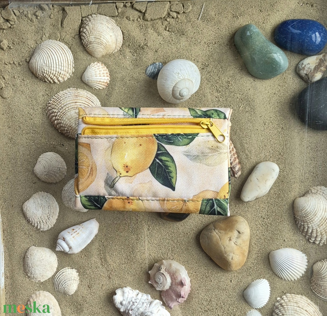 Citromok - kisméretű női pénztárca gyöngyvászonból - táska & tok - pénztárca & más tok - pénztárca - női pénztárca - Meska.hu