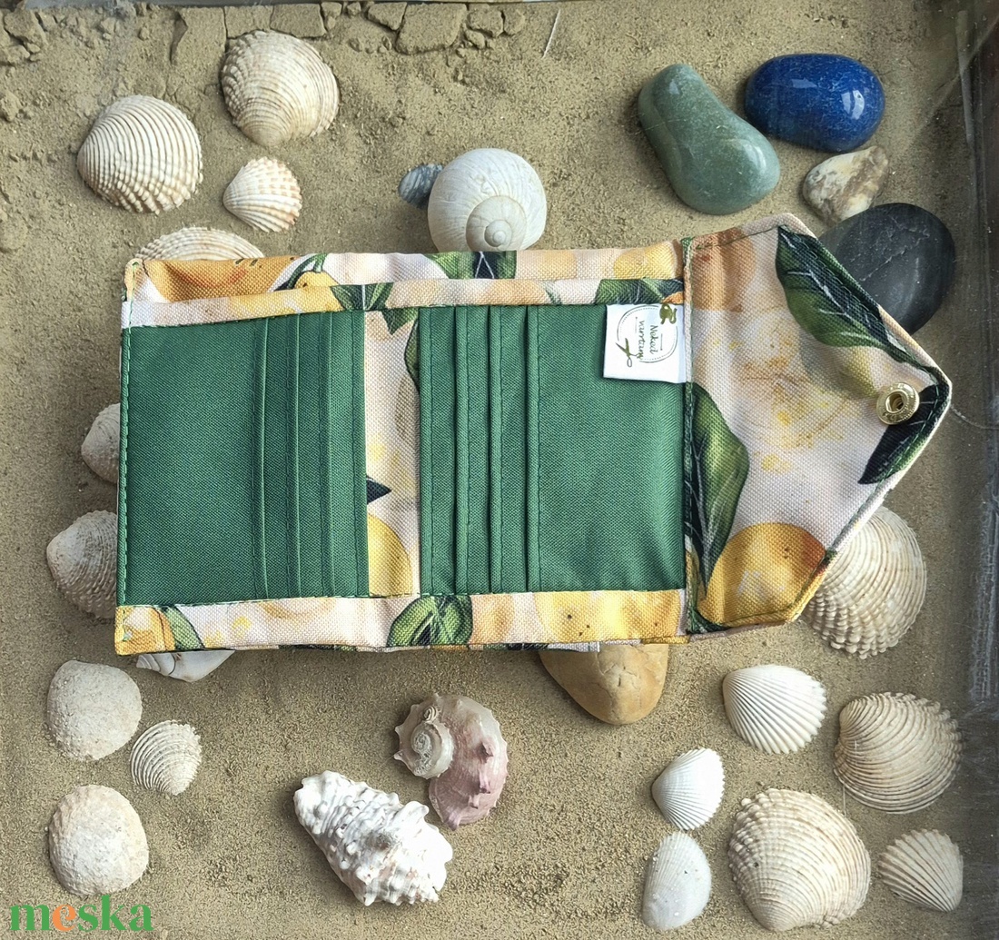 Citromok - kisméretű női pénztárca gyöngyvászonból - táska & tok - pénztárca & más tok - pénztárca - női pénztárca - Meska.hu