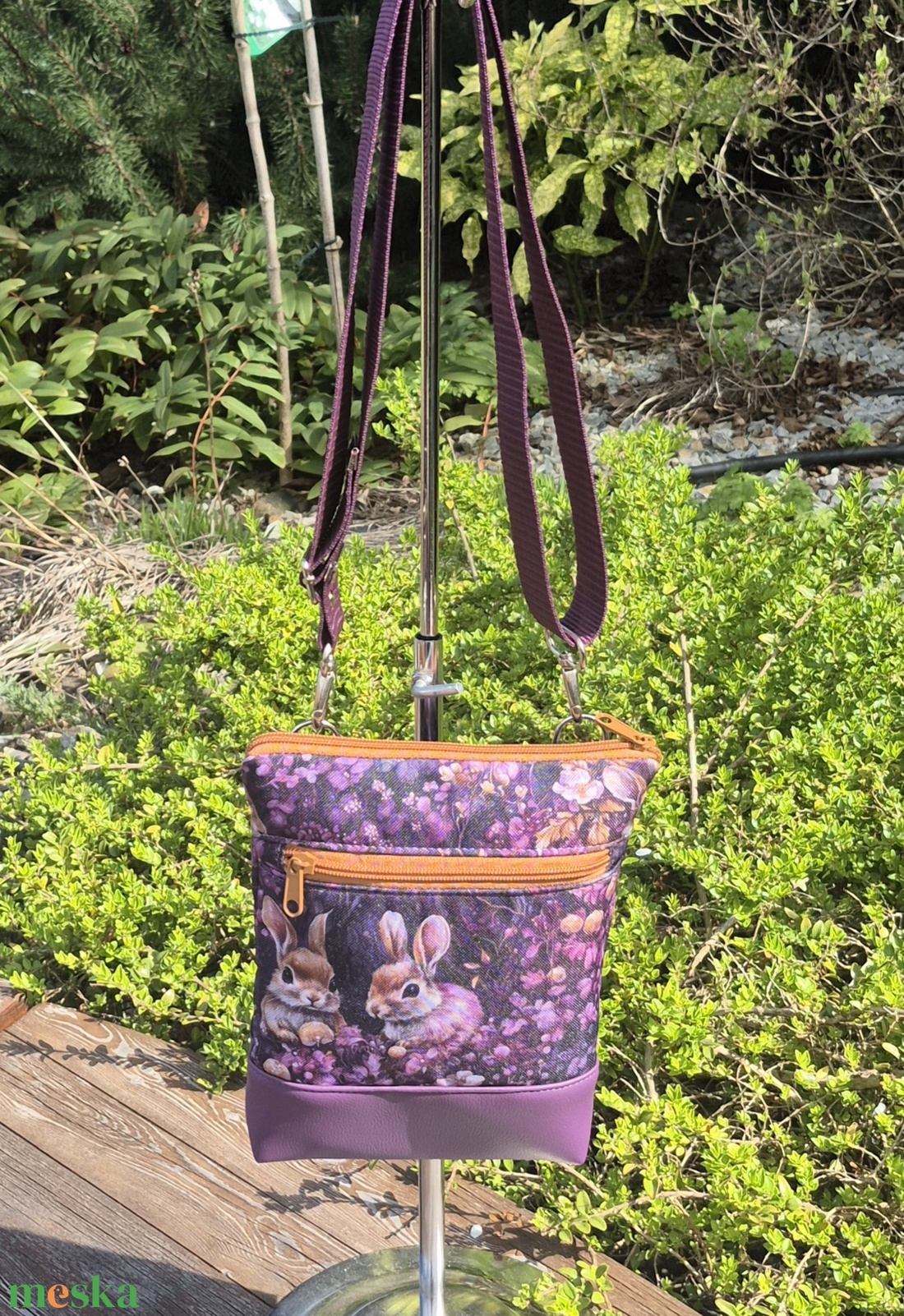 Oldaltáska kislányoknak - nyuszik - táska & tok - kézitáska & válltáska - válltáska - Meska.hu