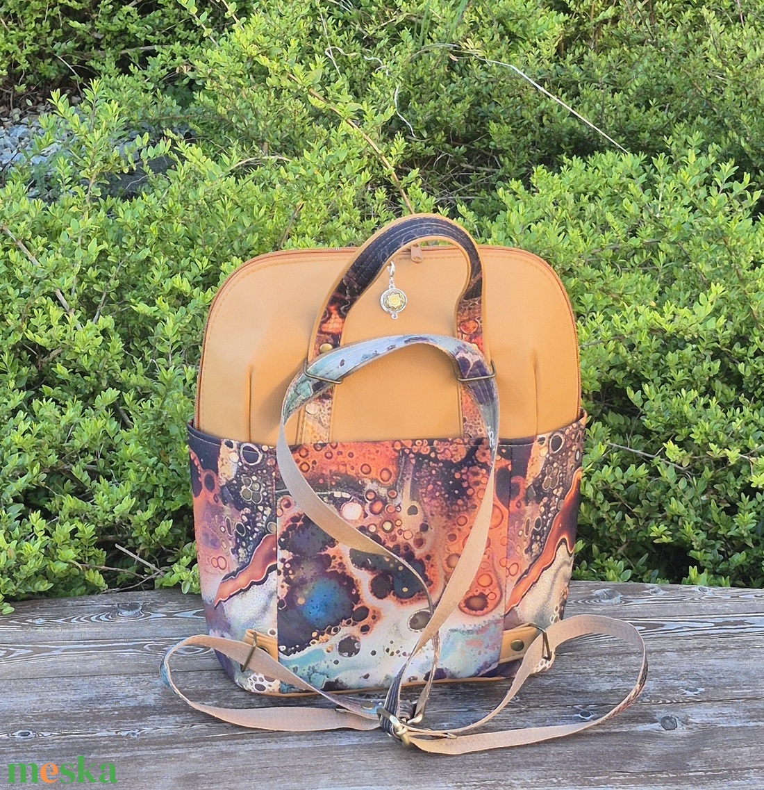 Inky őzbarna női hátizsák - táska & tok - hátizsák - hátizsák - Meska.hu