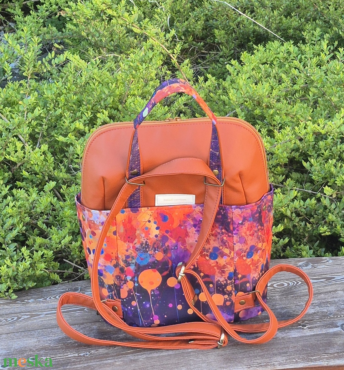 Inky téglavörös női hátizsák - táska & tok - hátizsák - hátizsák - Meska.hu