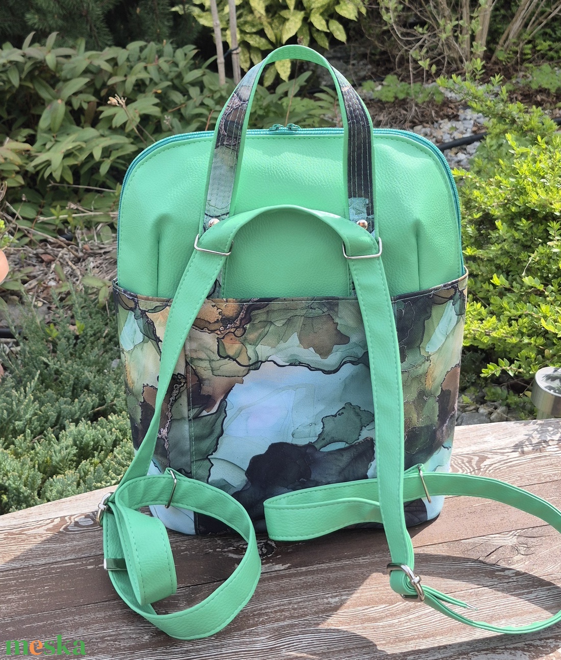Inky - türkizzöld női hátizsák - táska & tok - hátizsák - hátizsák - Meska.hu