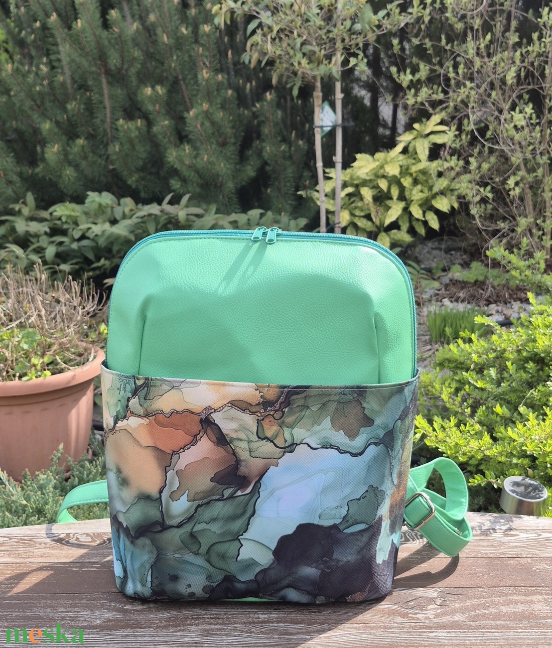 Inky - türkizzöld női hátizsák - táska & tok - hátizsák - hátizsák - Meska.hu