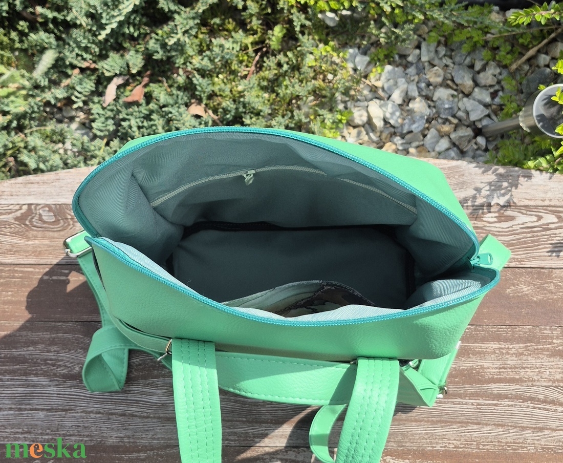 Inky - türkizzöld női hátizsák - táska & tok - hátizsák - hátizsák - Meska.hu