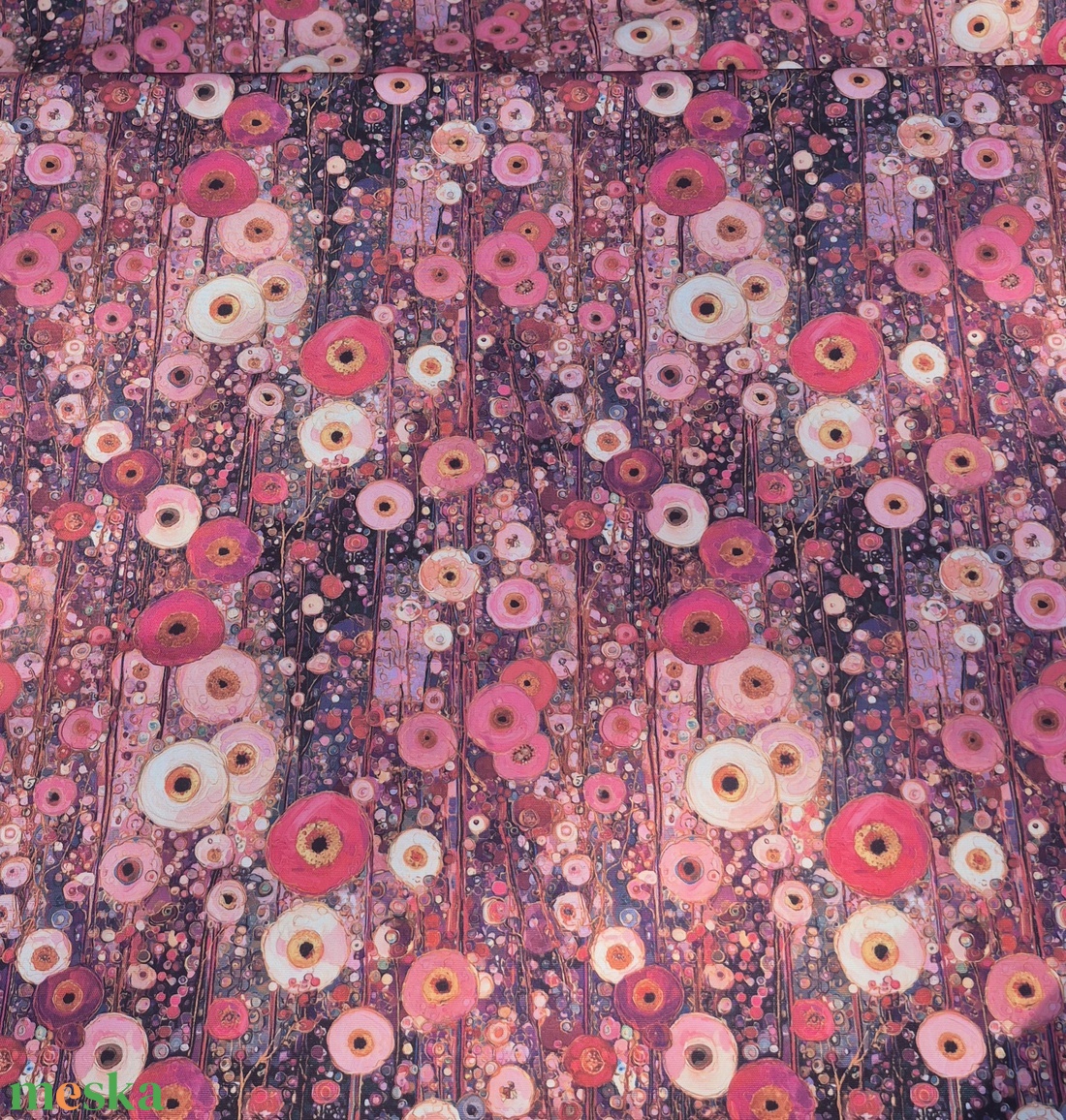 Klimt rózsaszín - vízhatlan gyöngyvászon - kellékek & szerszámok - méteráru - vászon - gyöngyvászon - Meska.hu