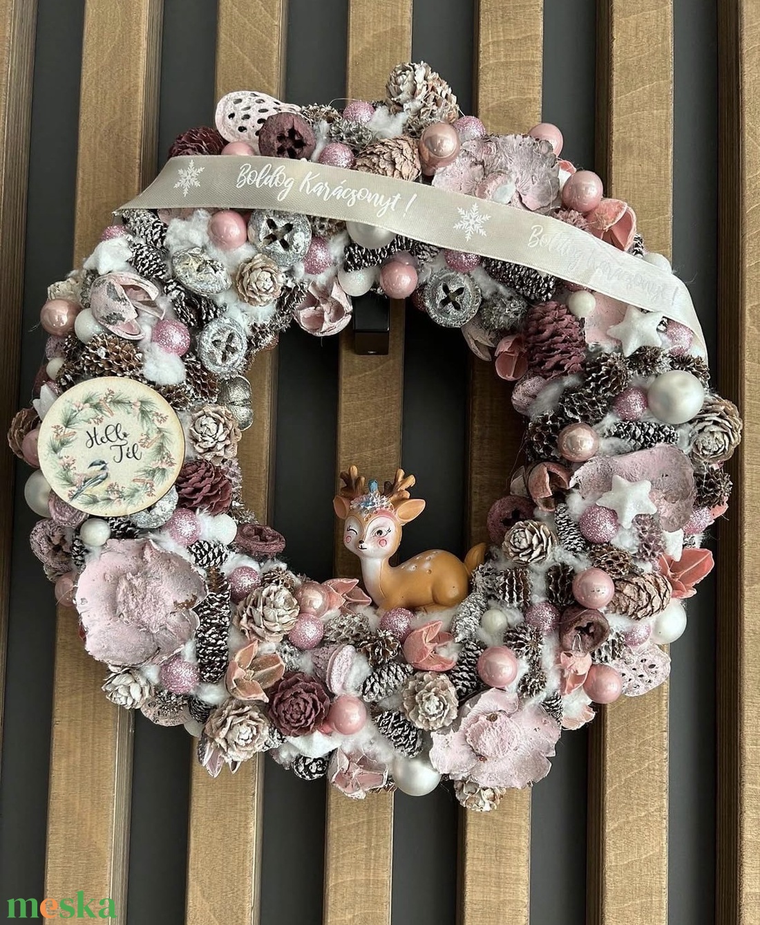 Karácsonyi ajtódísz - karácsony - adventi díszek - adventi ajtódísz - Meska.hu