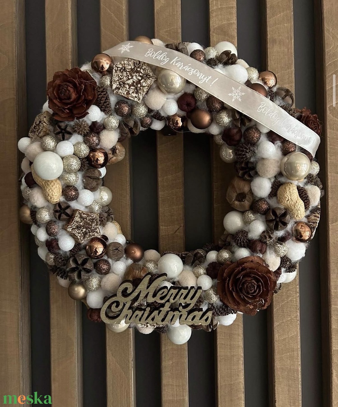 Karácsonyi ajtódísz - karácsony - adventi díszek - adventi ajtódísz - Meska.hu