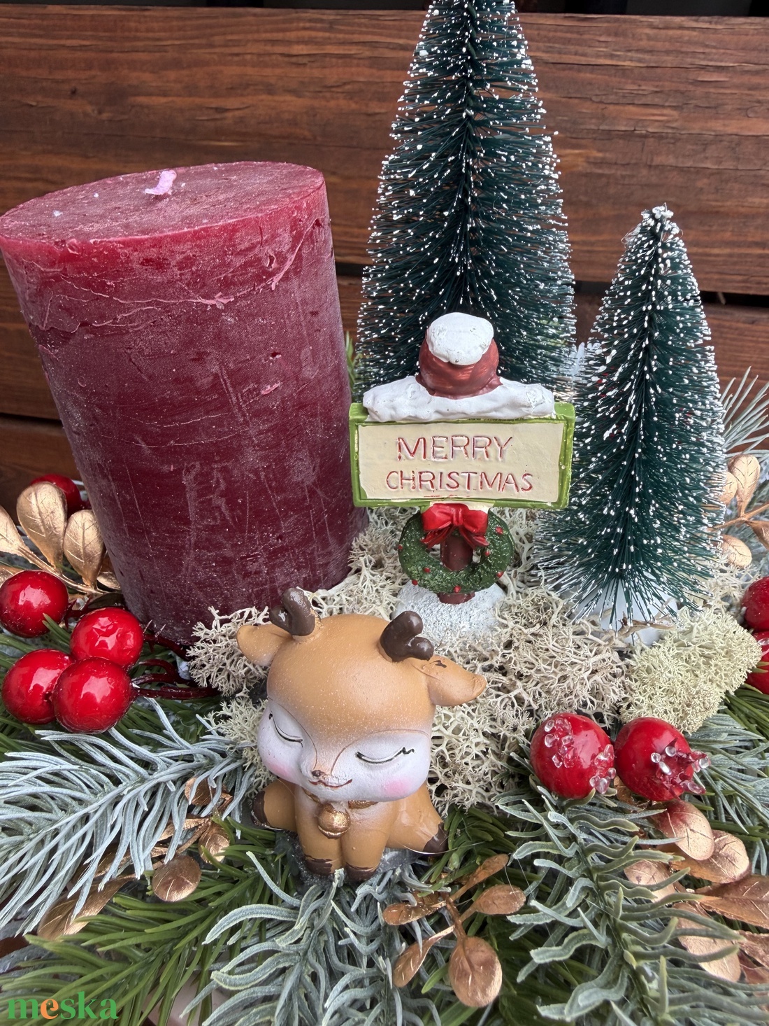 Karácsonyi asztaldísz - karácsony - adventi díszek - adventi asztaldísz - Meska.hu