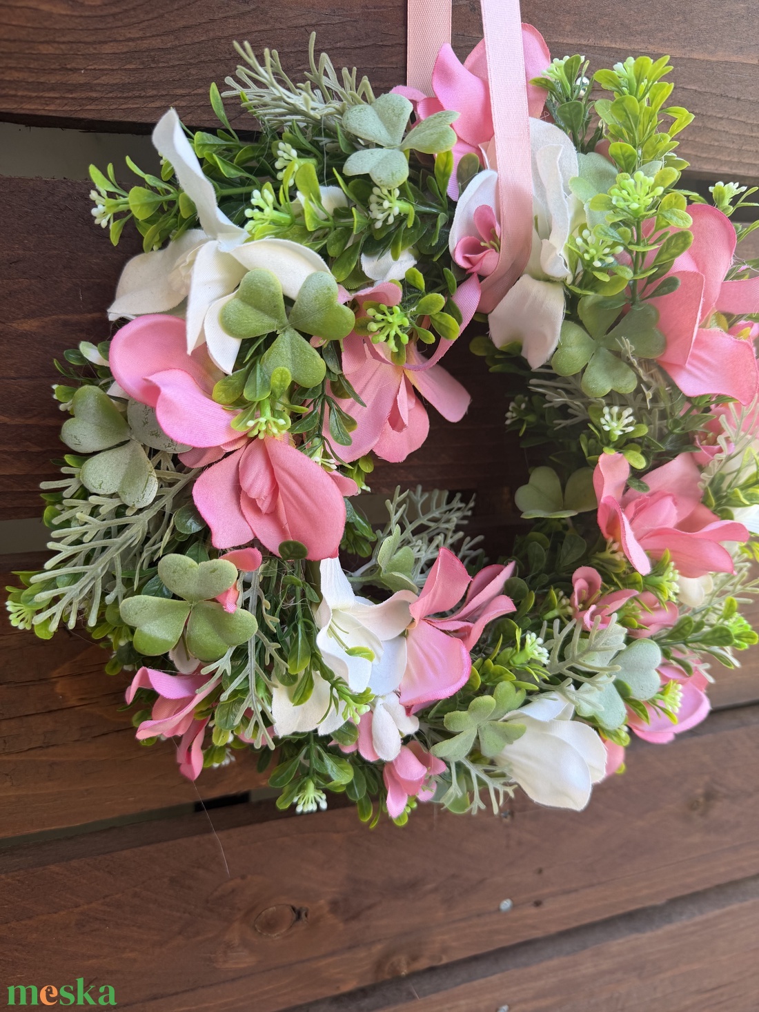 Frézia tavaszi ajtódísz kopogtató - otthon & életmód - dekoráció - ajtó- és ablak dekoráció - ajtódísz & kopogtató - Meska.hu