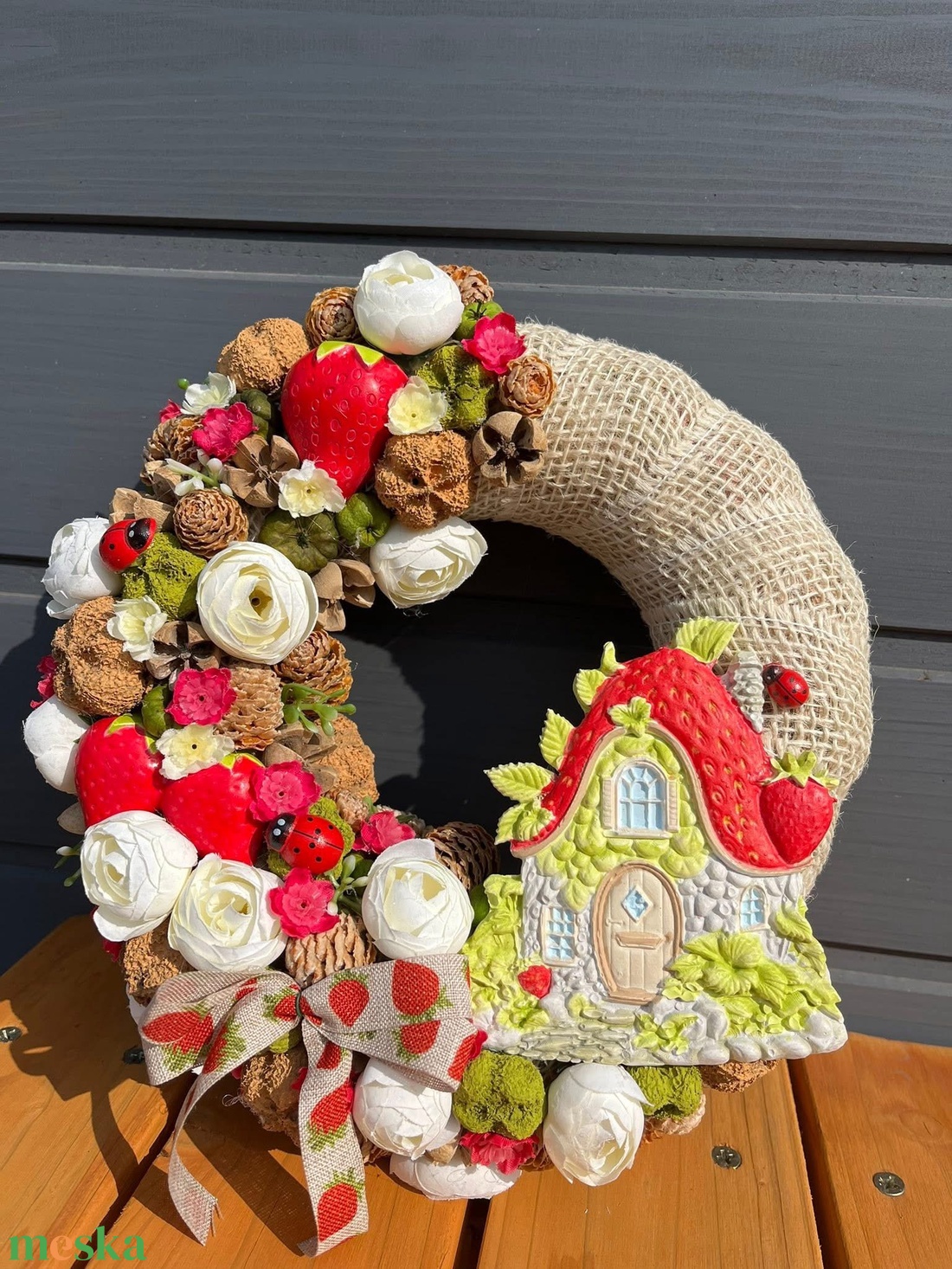 Epres nyári ajtódísz - otthon & életmód - dekoráció - ajtó- és ablak dekoráció - ajtódísz & kopogtató - Meska.hu