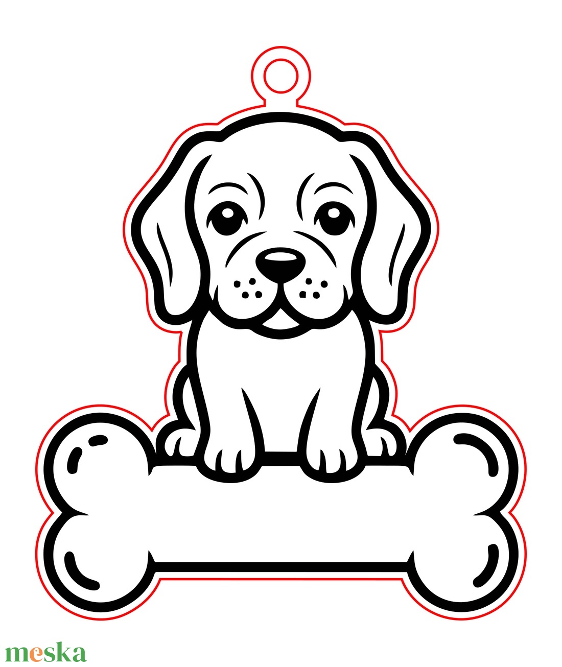 Beagle kutyás fa kulcstartó � egyedi névvel - táska & tok - kulcstartó & táskadísz - kulcstartó - Meska.hu