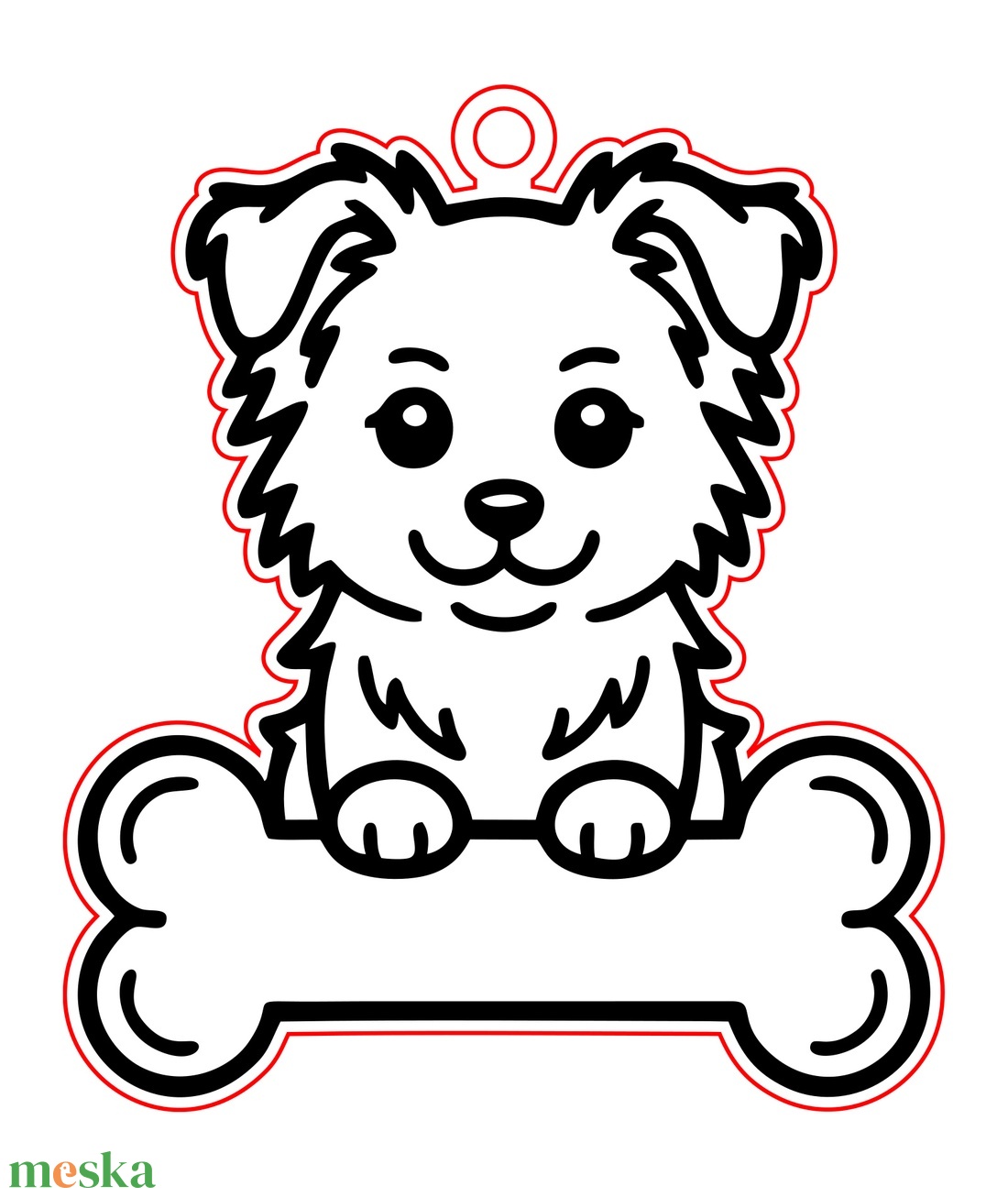 Border collie kutyás fa kulcstartó � egyedi névvel - táska & tok - kulcstartó & táskadísz - kulcstartó - Meska.hu