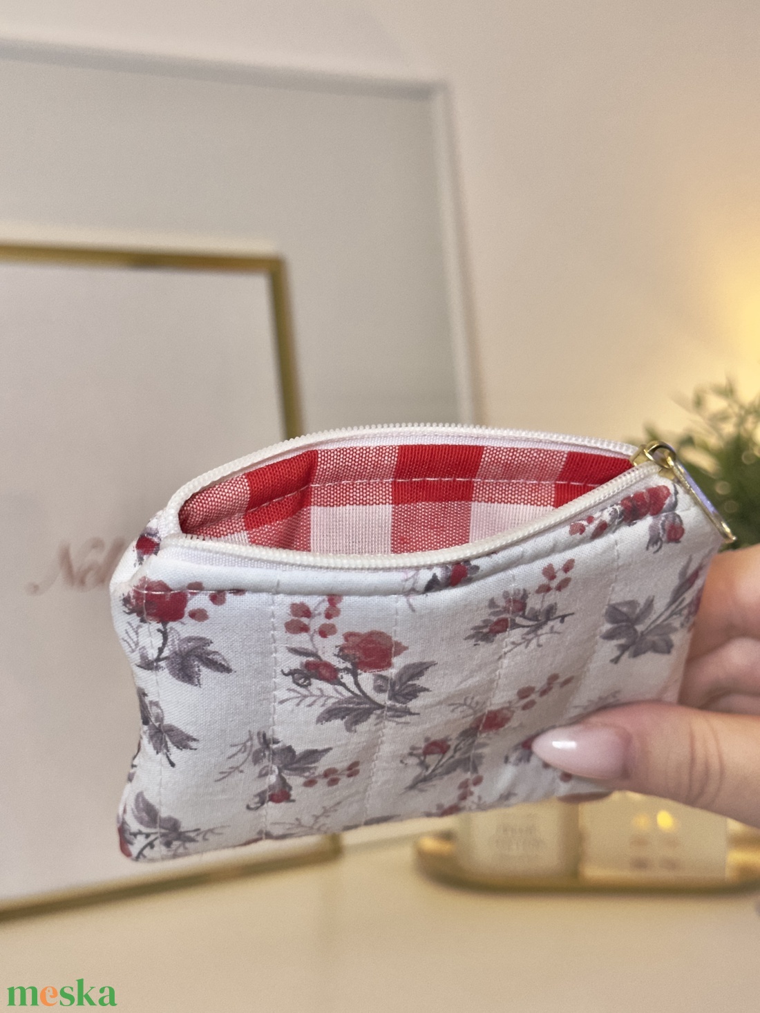 Rózsacsokros Mini neszesszer - táska & tok - neszesszer - Meska.hu