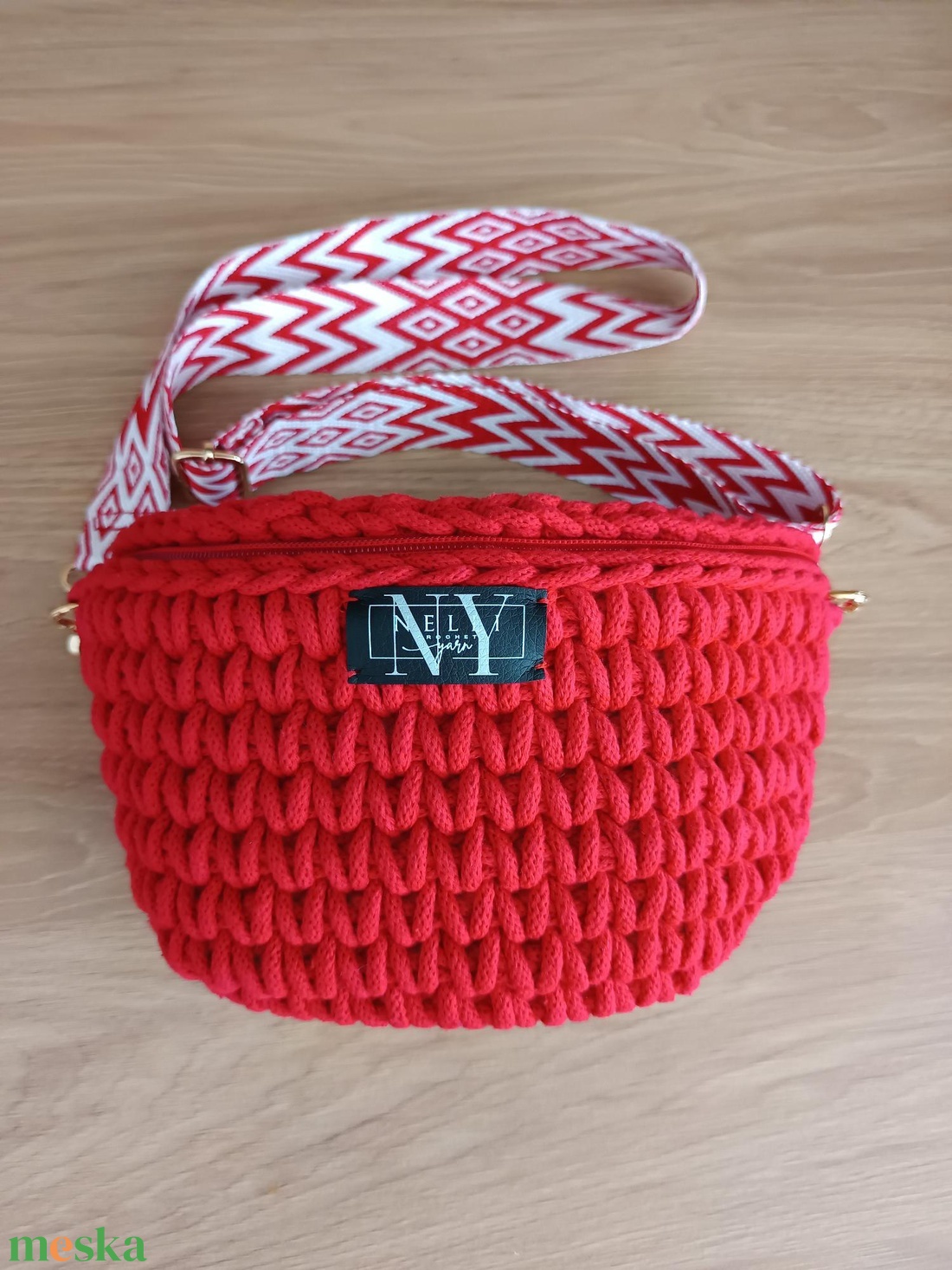 Horgolt Piros búzaszemes crossbody - táska & tok - kézitáska & válltáska - vállon átvethető táska - Meska.hu Horgolt Piros búzaszemes crossbody - táska & tok - kézitáska & válltáska - vállon átvethető táska - Meska.hu