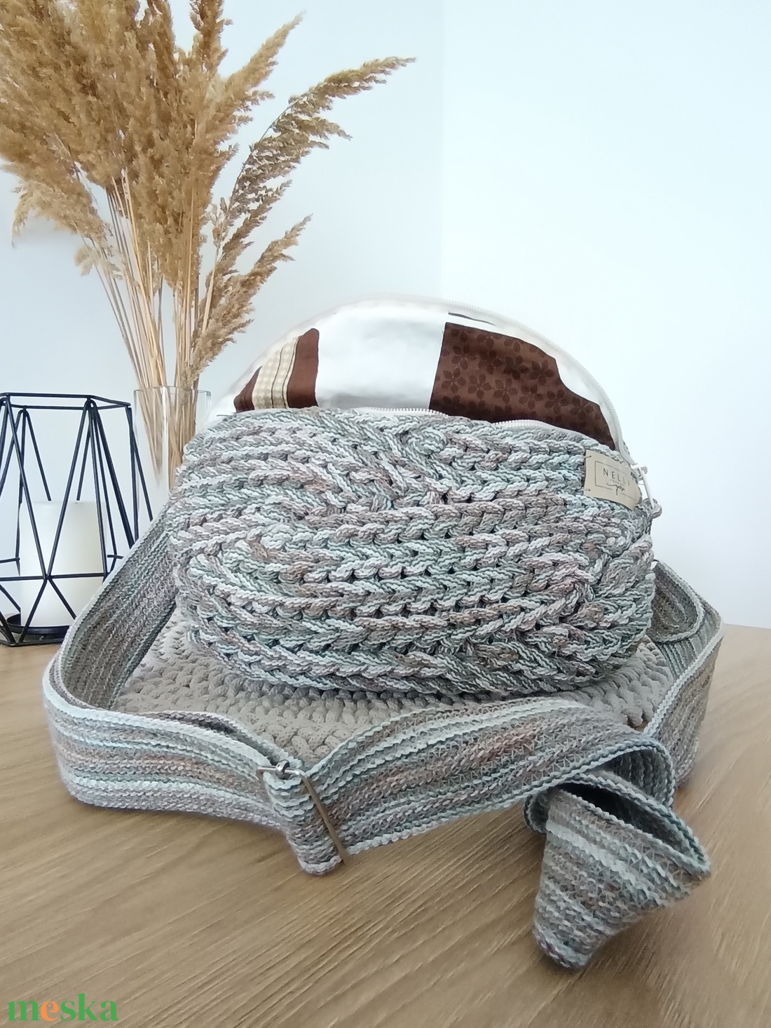 Kalács limitált fonalas horgolt övtáska/crossbody - táska & tok - kézitáska & válltáska - vállon átvethető táska - Meska.hu