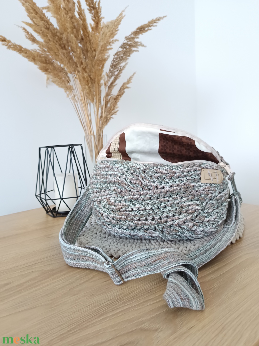 Kalács limitált fonalas horgolt övtáska/crossbody - táska & tok - kézitáska & válltáska - vállon átvethető táska - Meska.hu