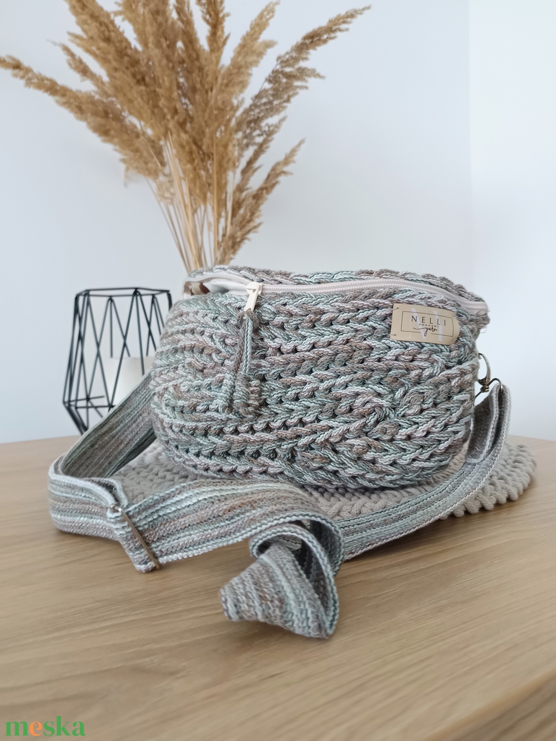 Kalács limitált fonalas horgolt övtáska/crossbody - táska & tok - kézitáska & válltáska - vállon átvethető táska - Meska.hu