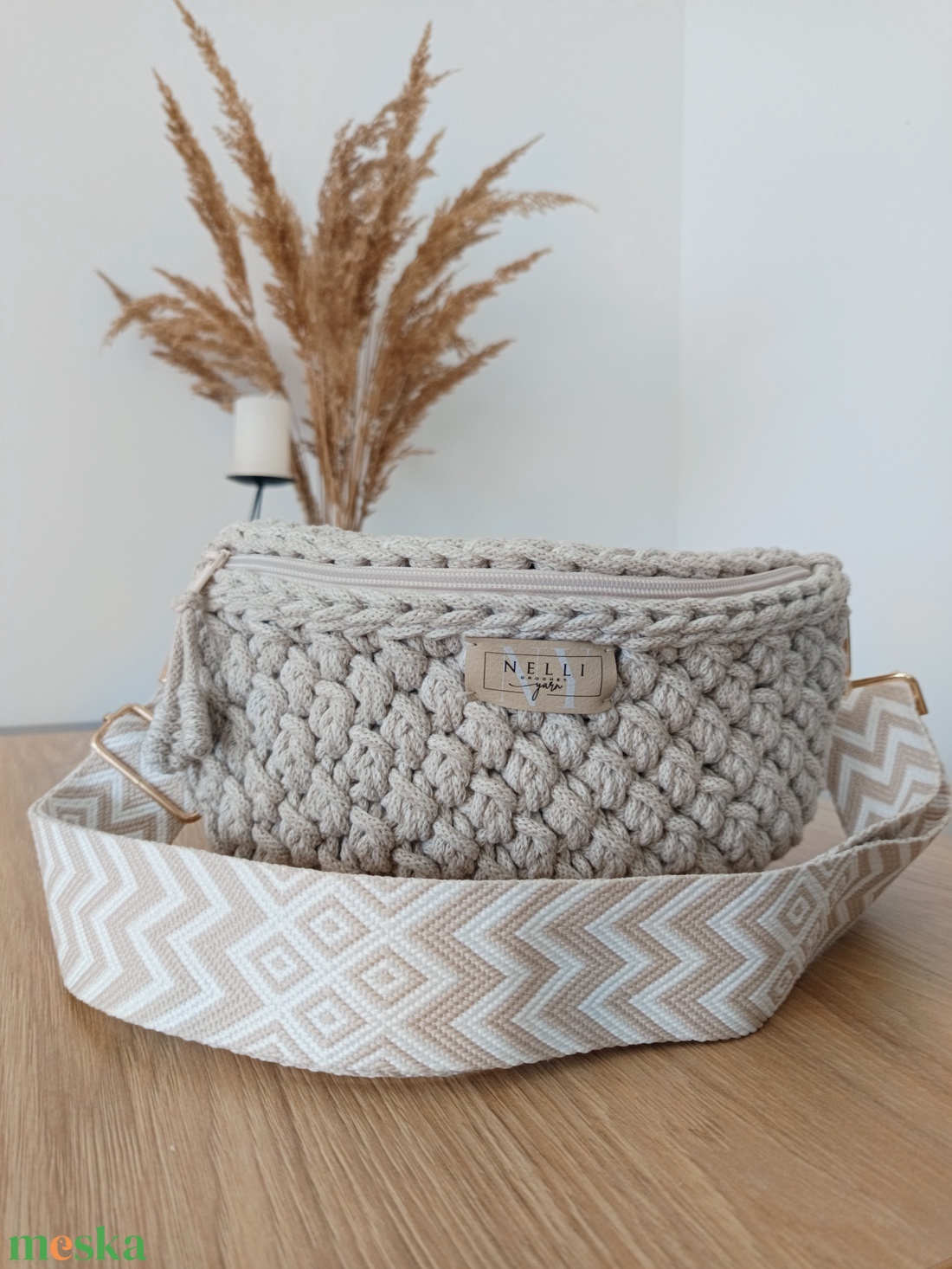 Alpesi mintás övtáska/crossbody - táska & tok - kézitáska & válltáska - vállon átvethető táska - Meska.hu