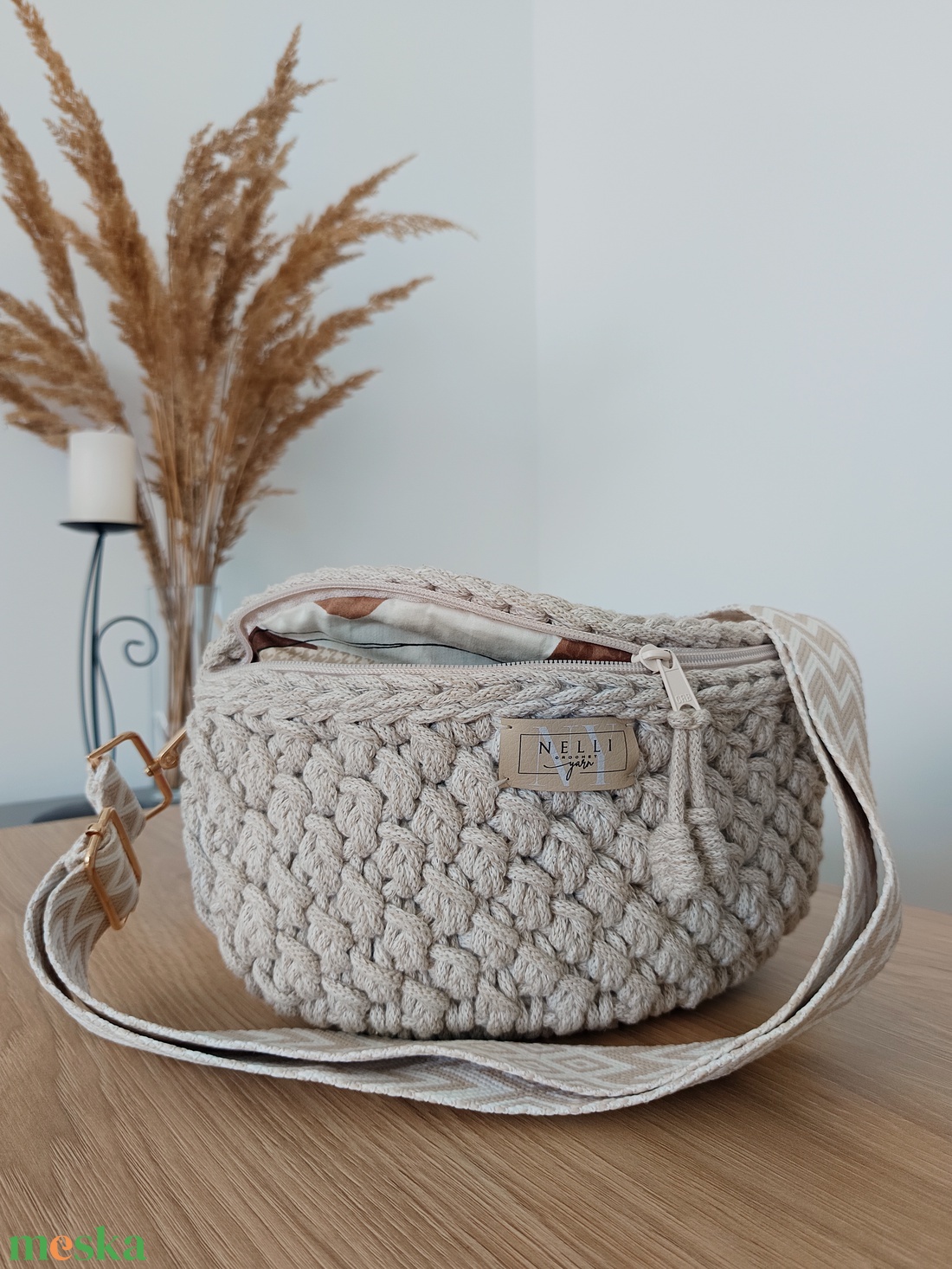 Alpesi mintás övtáska/crossbody - táska & tok - kézitáska & válltáska - vállon átvethető táska - Meska.hu