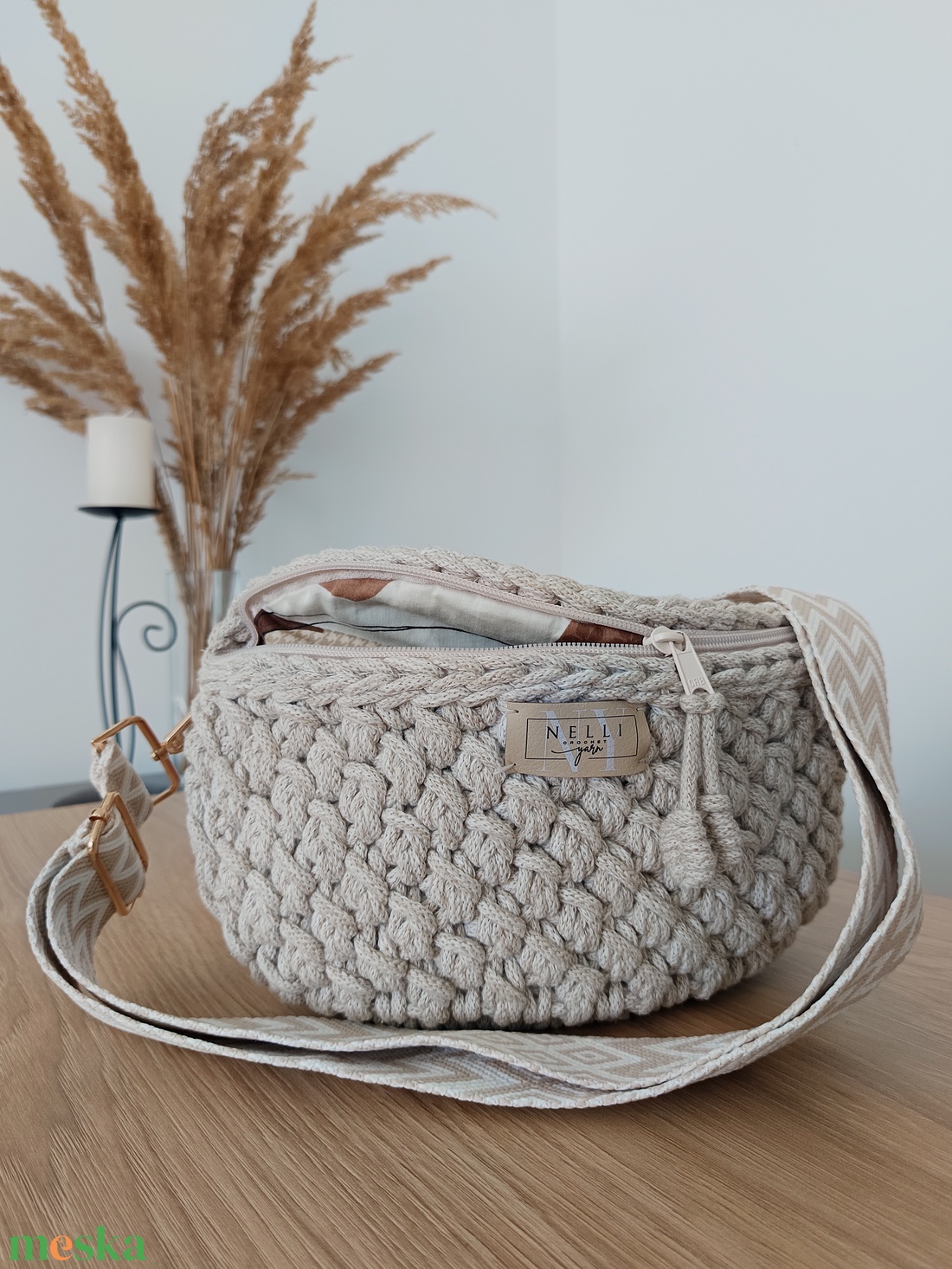 Alpesi mintás övtáska/crossbody - táska & tok - kézitáska & válltáska - vállon átvethető táska - Meska.hu