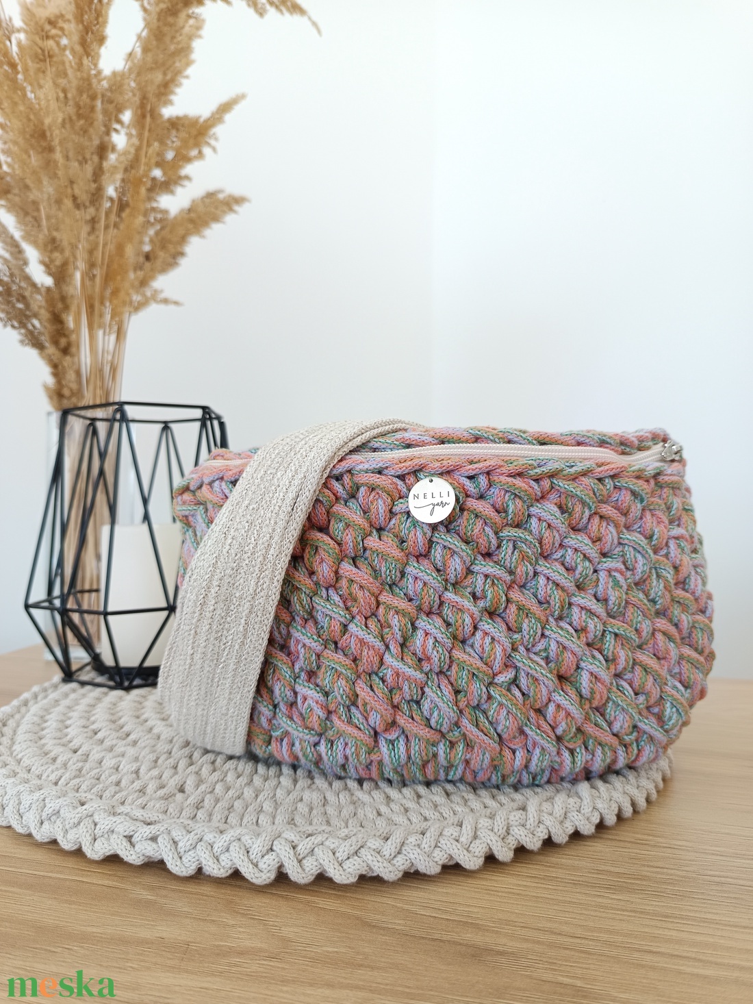 Alpesi mintás limitált fonalas övtáska/crossbody - táska & tok - kézitáska & válltáska - vállon átvethető táska - Meska.hu