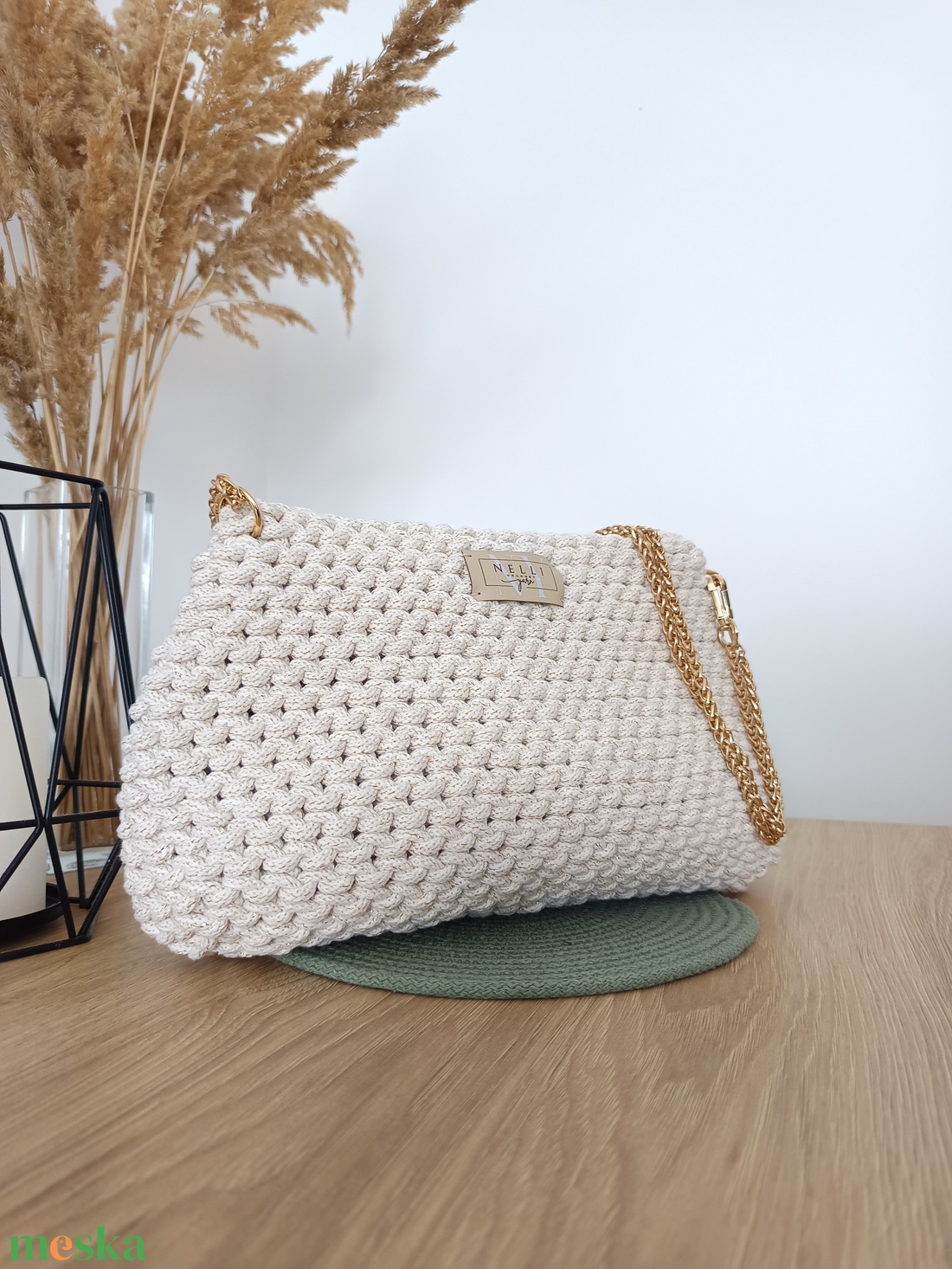 Horgolt mini - alkalmi táska - táska & tok - kézitáska & válltáska - vállon átvethető táska - Meska.hu