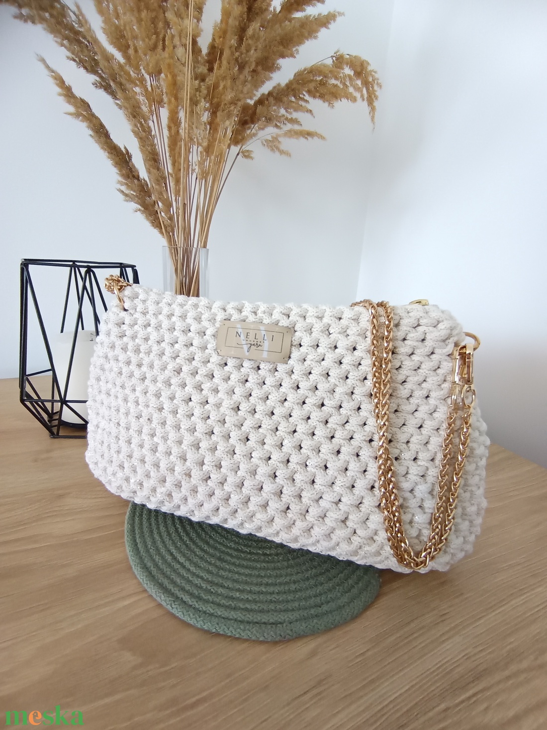 Horgolt mini - alkalmi táska - táska & tok - kézitáska & válltáska - vállon átvethető táska - Meska.hu