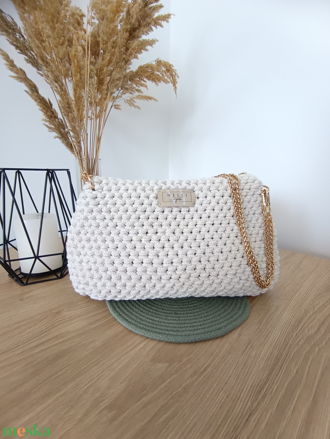 Horgolt mini - alkalmi táska - táska & tok - kézitáska & válltáska - vállon átvethető táska - Meska.hu