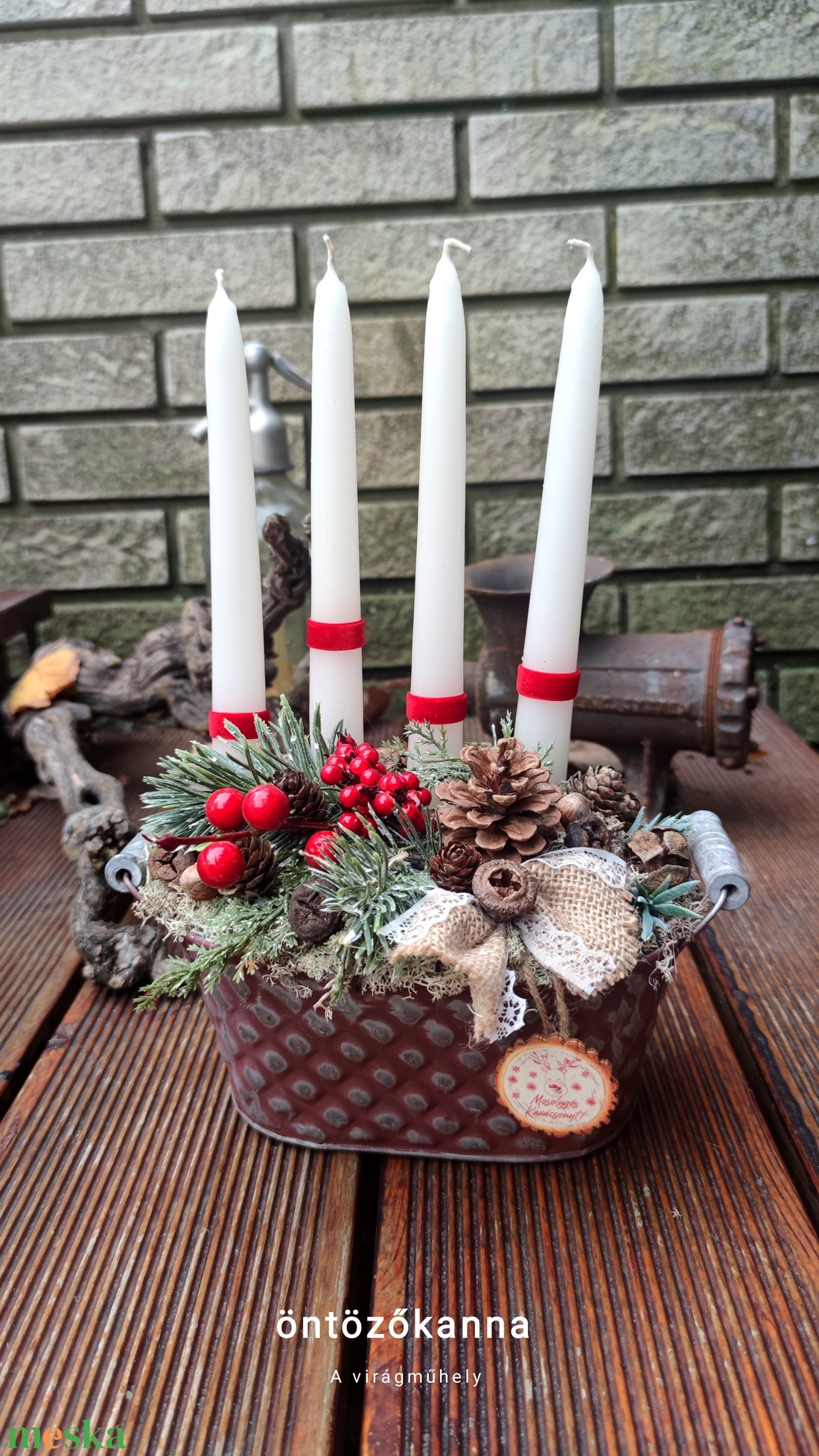 Adventi dísz county stílusban - karácsony - adventi díszek - adventi asztaldísz - Meska.hu Adventi dísz county stílusban - karácsony - adventi díszek - adventi asztaldísz - Meska.hu