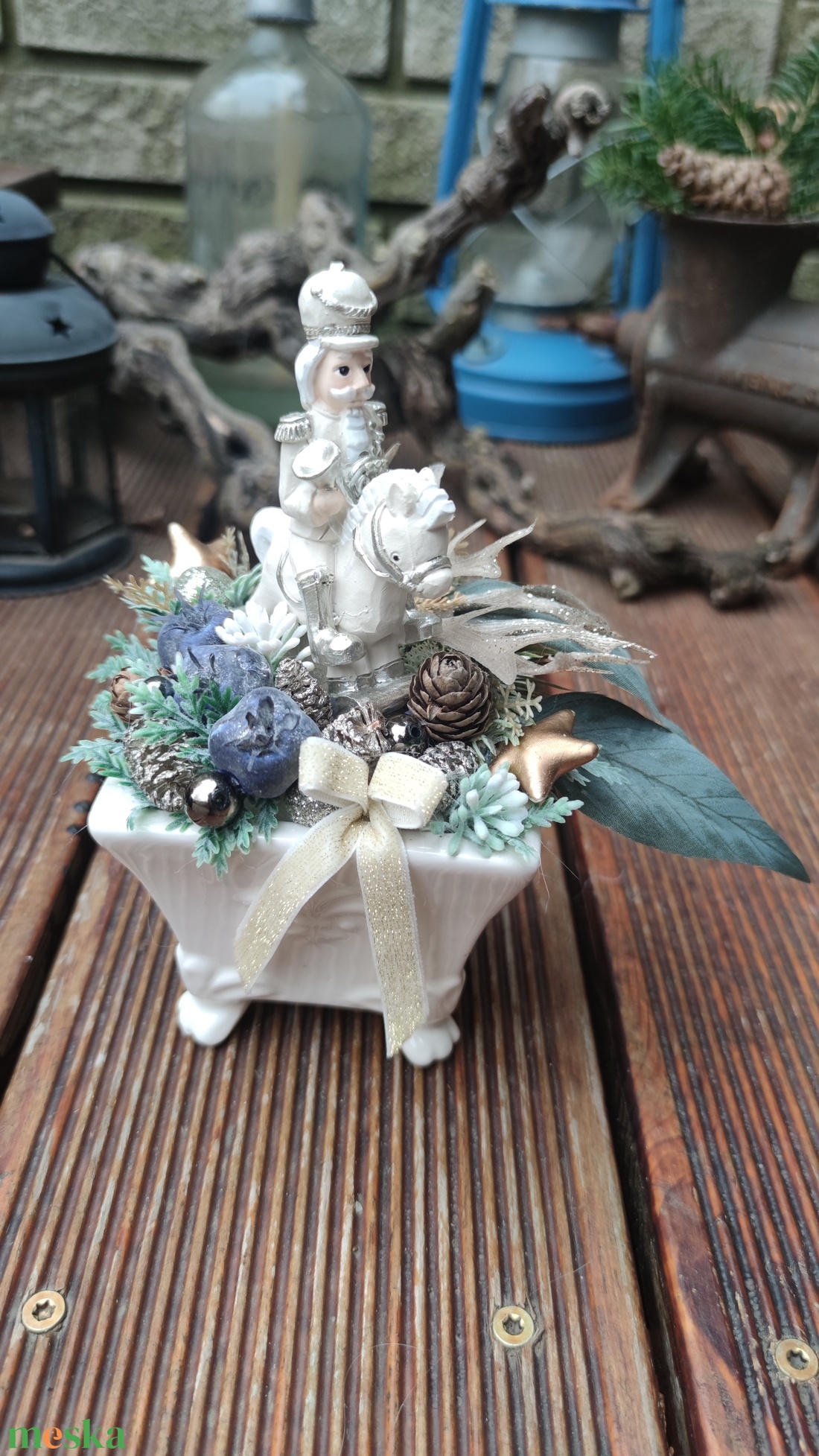 Karácsonyi  dísz diótörővel - karácsony - karácsonyi lakásdekoráció - karácsonyi lakásdíszek - Meska.hu