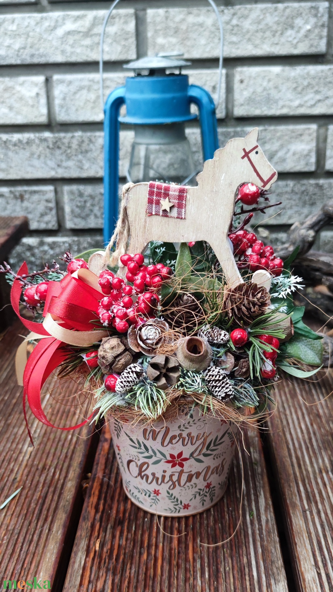 Karácsonyi  bögredísz  - karácsony - karácsonyi lakásdekoráció - karácsonyi lakásdíszek - Meska.hu