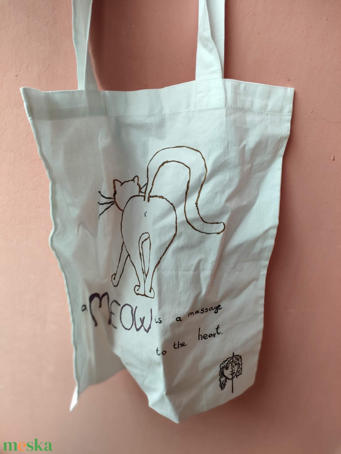Cicás vászontatyi - a MEOW is a massage to the heart - táska & tok - bevásárlás & shopper táska - shopper, textiltáska, szatyor - Meska.hu Cicás vászontatyi - a MEOW is a massage to the heart - táska & tok - bevásárlás & shopper táska - shopper, textiltáska, szatyor - Meska.hu
