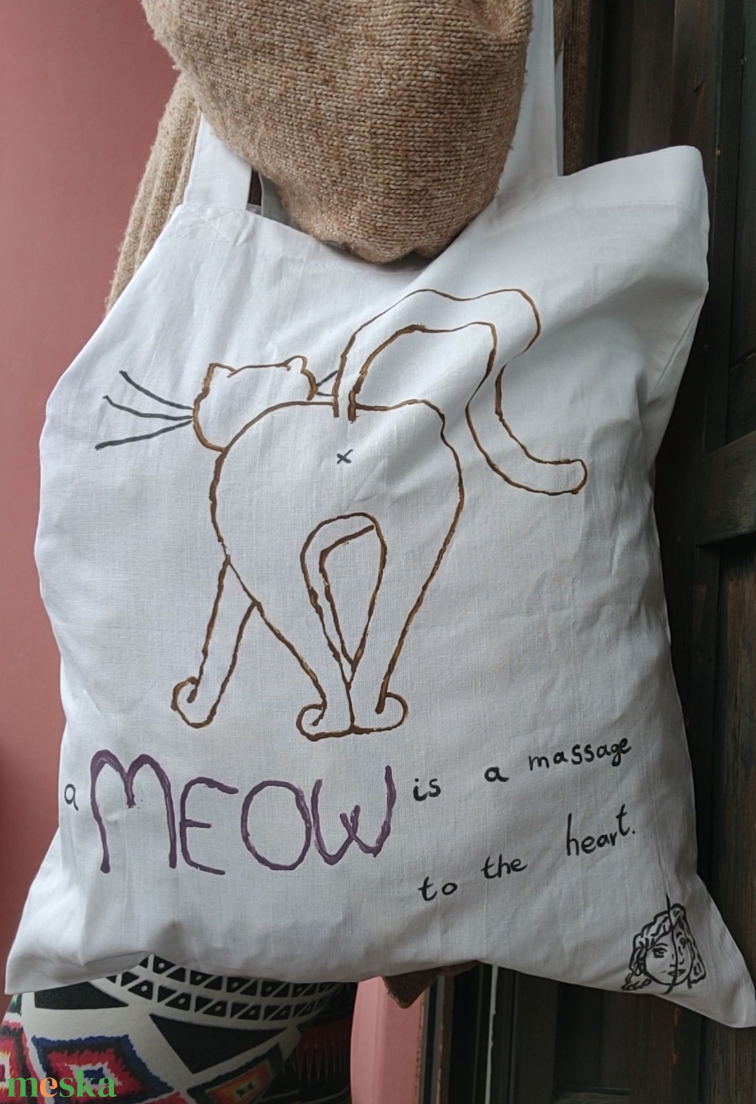 Cicás vászontatyi - a MEOW is a massage to the heart - táska & tok - bevásárlás & shopper táska - shopper, textiltáska, szatyor - Meska.hu Cicás vászontatyi - a MEOW is a massage to the heart - táska & tok - bevásárlás & shopper táska - shopper, textiltáska, szatyor - Meska.hu