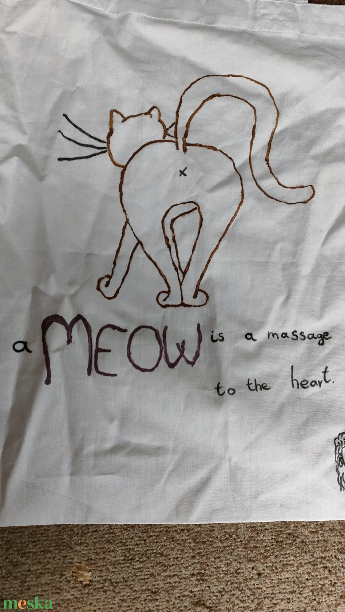 Cicás vászontatyi - a MEOW is a massage to the heart - táska & tok - bevásárlás & shopper táska - shopper, textiltáska, szatyor - Meska.hu Cicás vászontatyi - a MEOW is a massage to the heart - táska & tok - bevásárlás & shopper táska - shopper, textiltáska, szatyor - Meska.hu