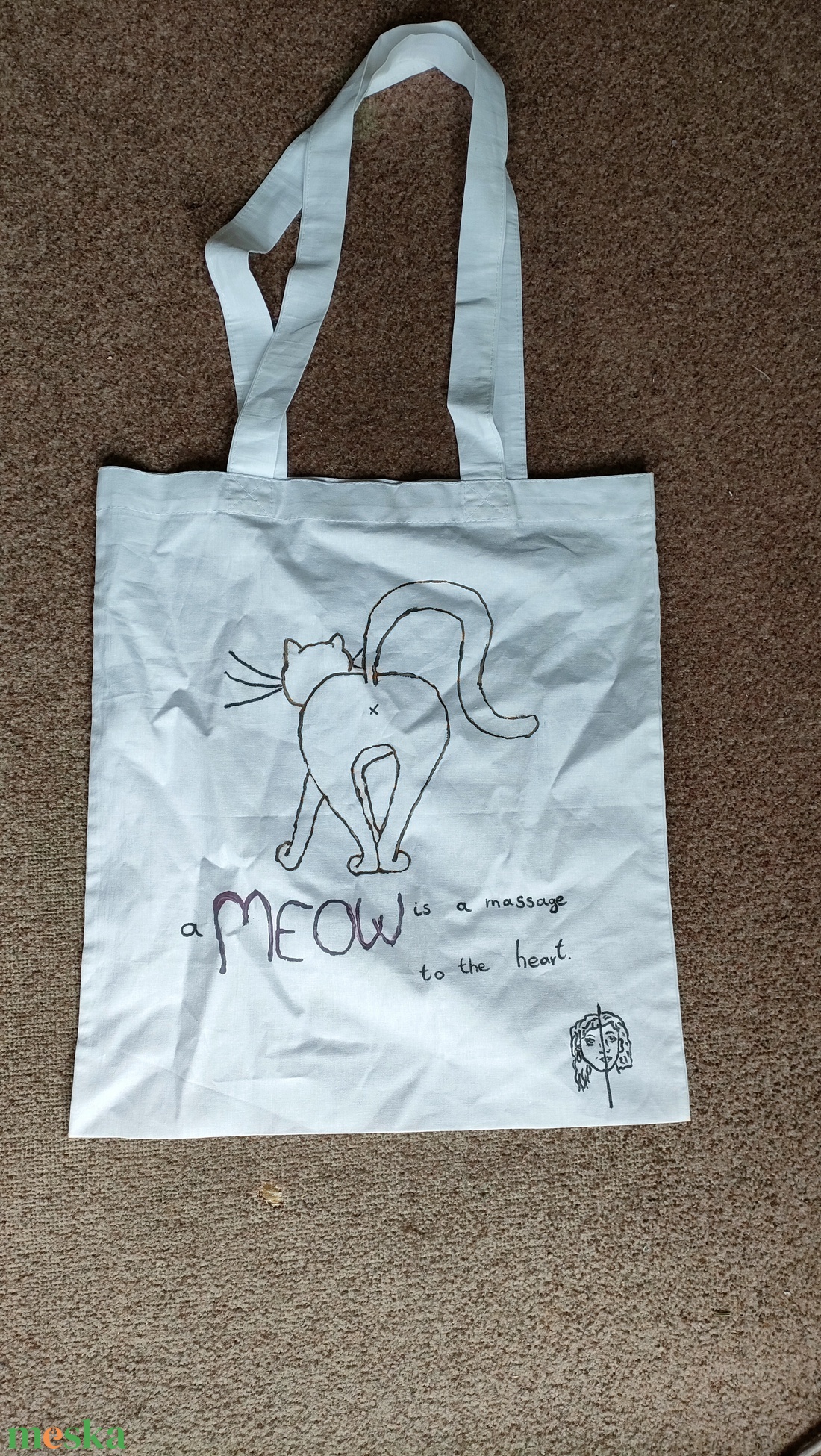 Cicás vászontatyi - a MEOW is a massage to the heart - táska & tok - bevásárlás & shopper táska - shopper, textiltáska, szatyor - Meska.hu Cicás vászontatyi - a MEOW is a massage to the heart - táska & tok - bevásárlás & shopper táska - shopper, textiltáska, szatyor - Meska.hu